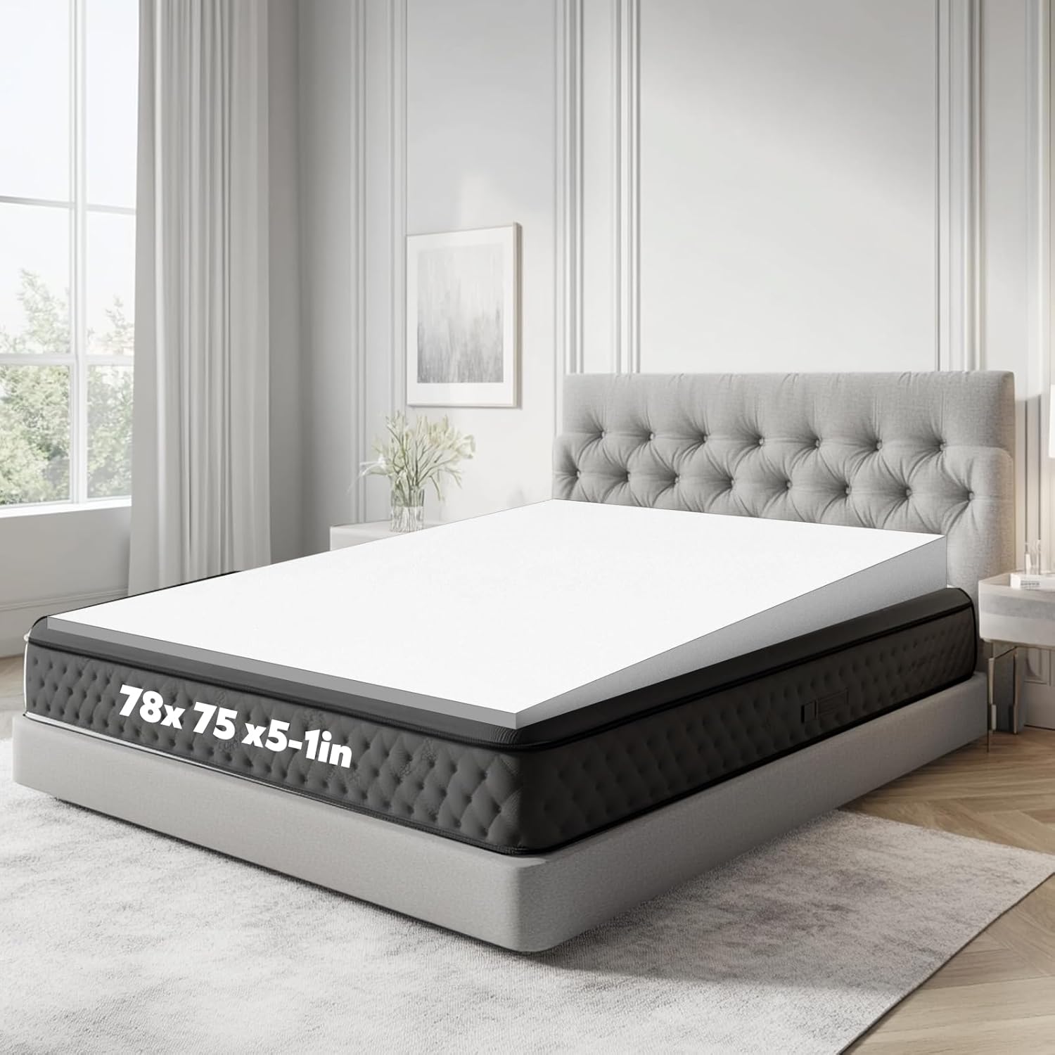 Cinnvoice Mattress Wedge 5 Inch King Incline for Back Pain