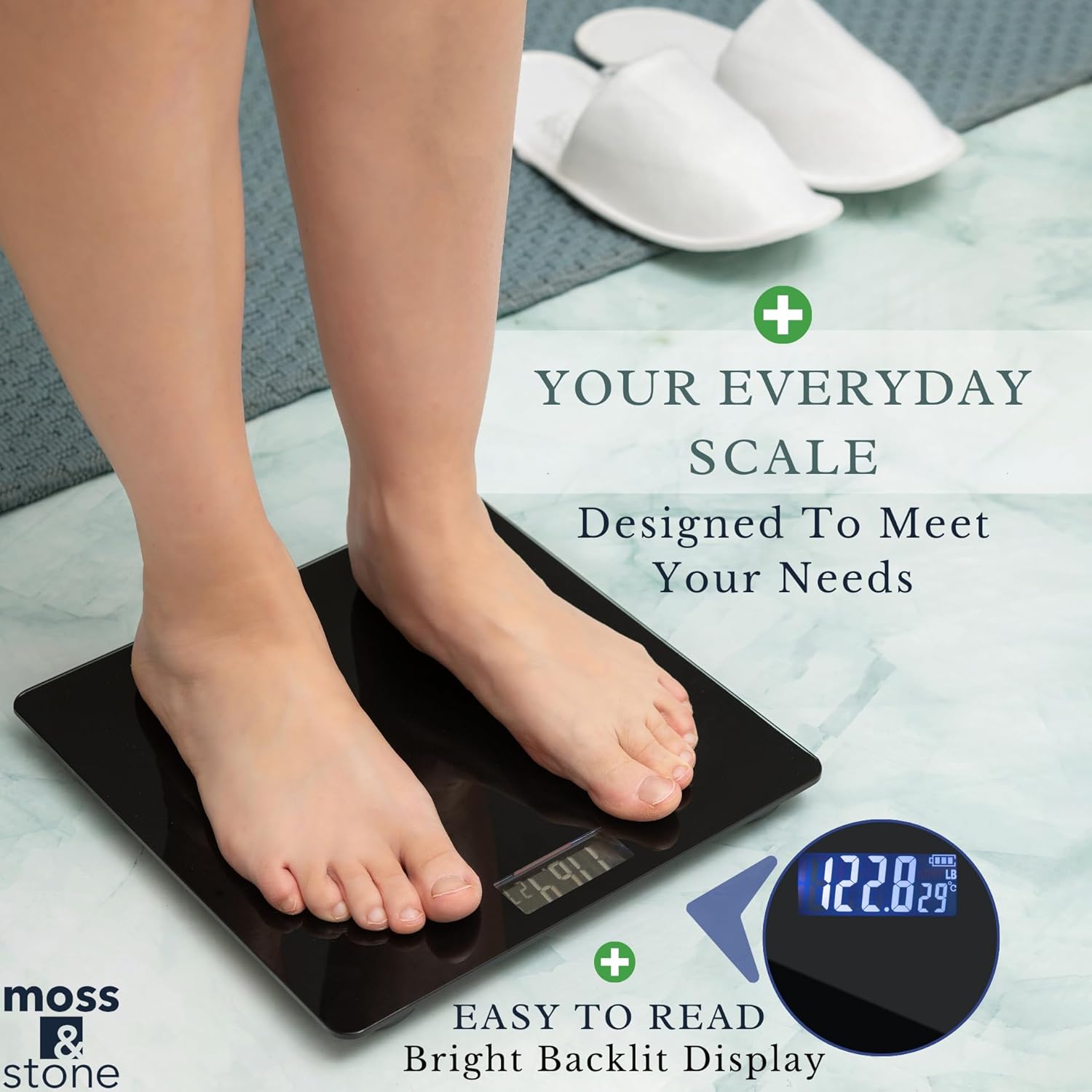 Moss Stone Digital Body Weight Scale 400lb
