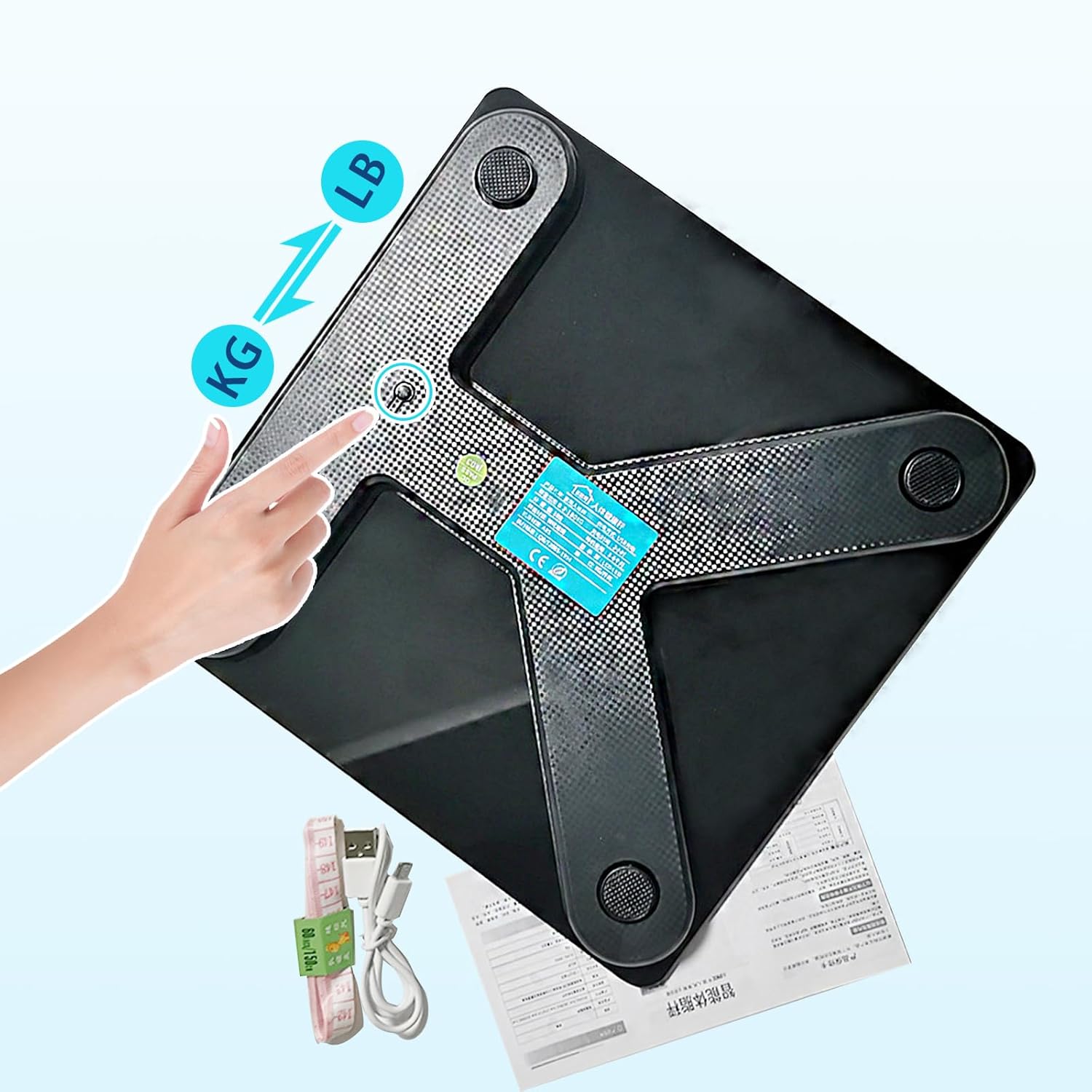 Eayaele Solar Powered Body Fat Scale with 8 Profiles