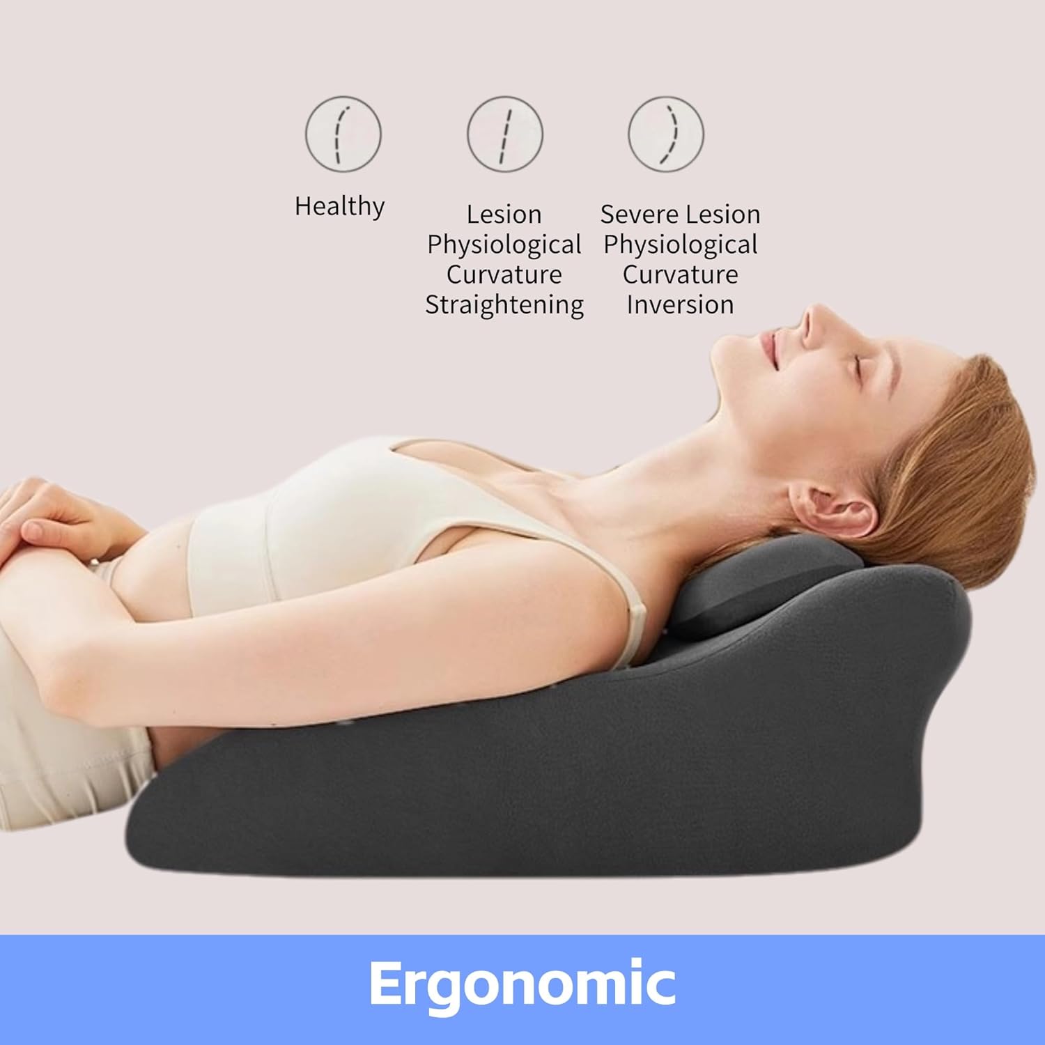 RLXROM Bed Wedge Pillow for Prone Position Reading