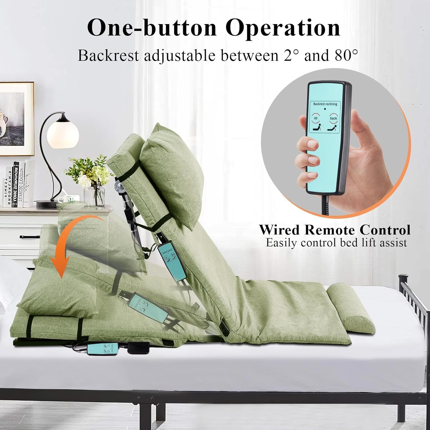 Adjustable Electric Bed Backrest with Remote Control
