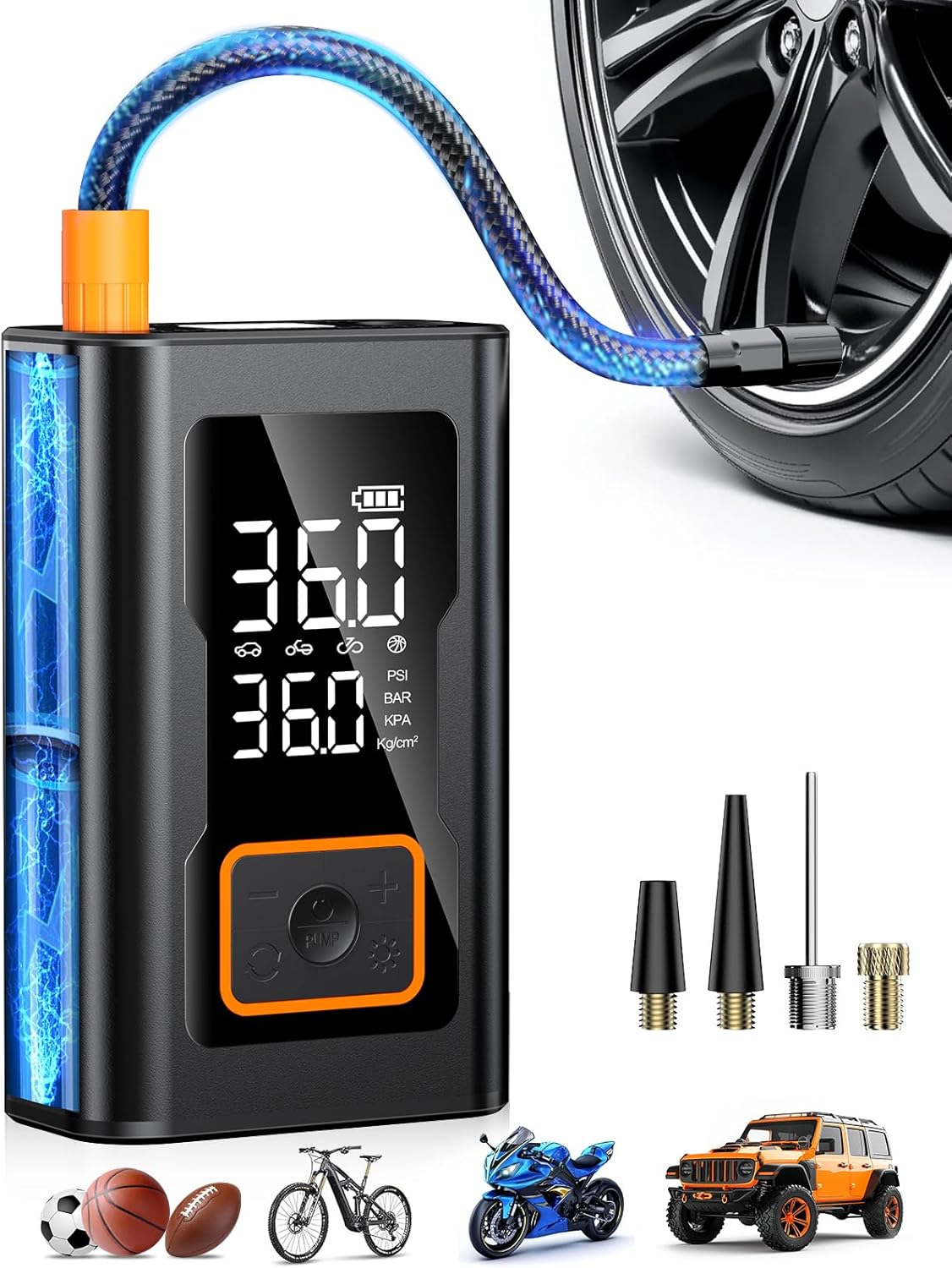 LYTFEI Tire Inflator Portable Air Compressor with Digital Gauge
