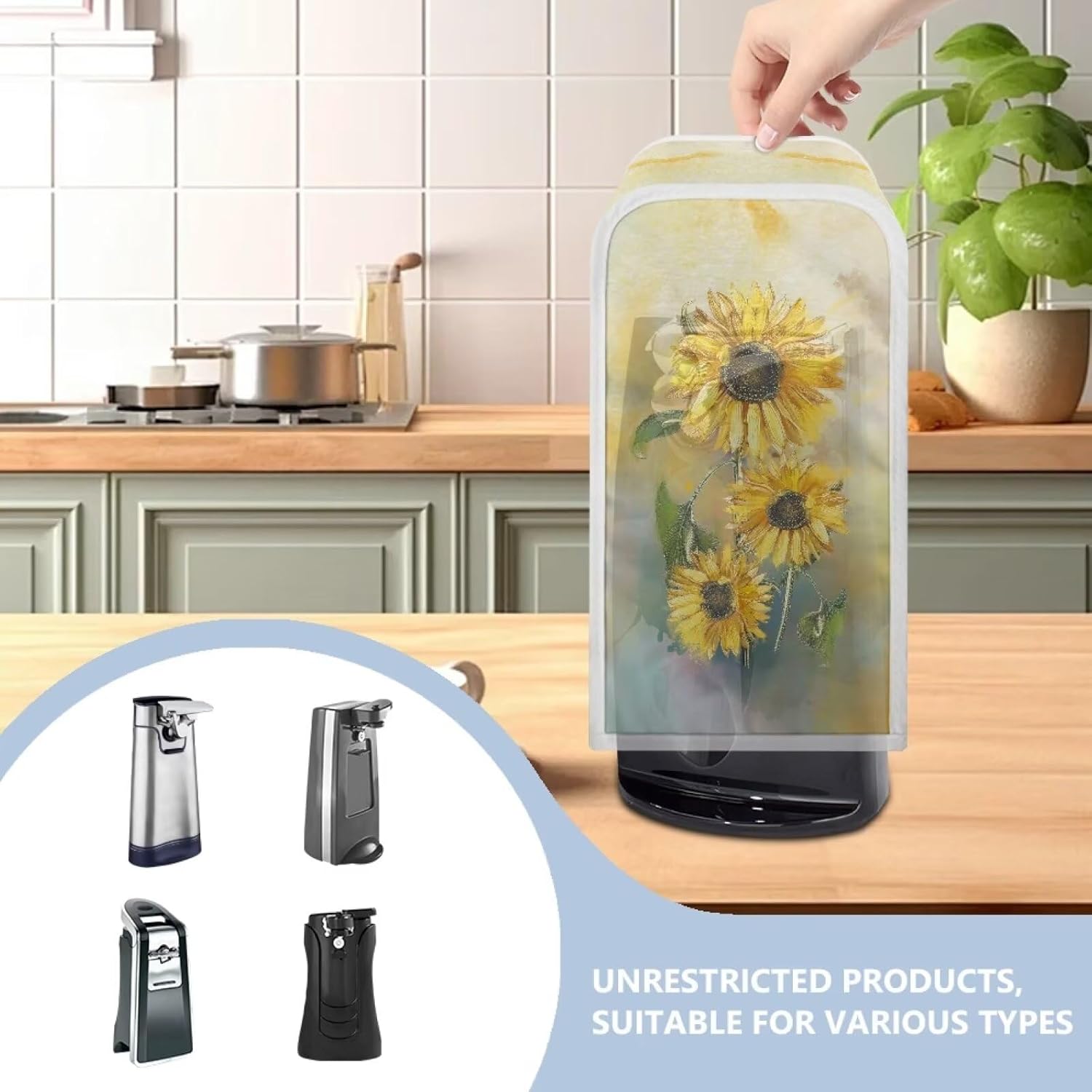 Pzuqiu Sunflower Electric Can Opener Dust Cover