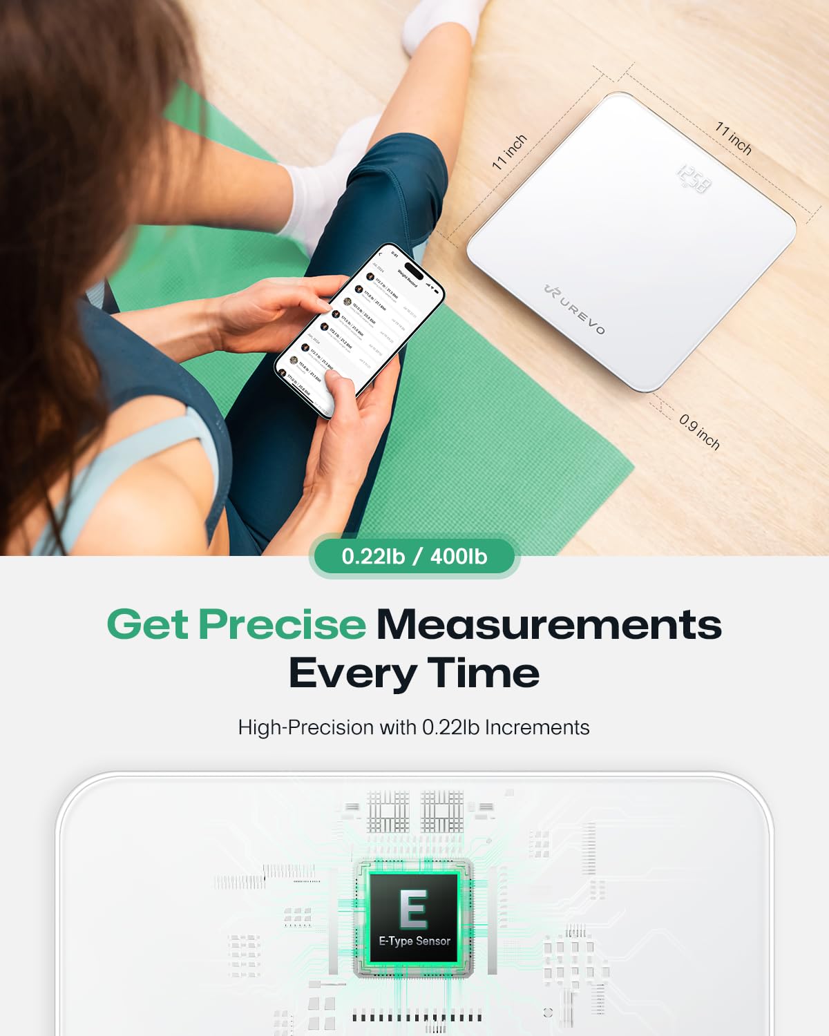 UREVO Smart Scale for Body Weight Tracking