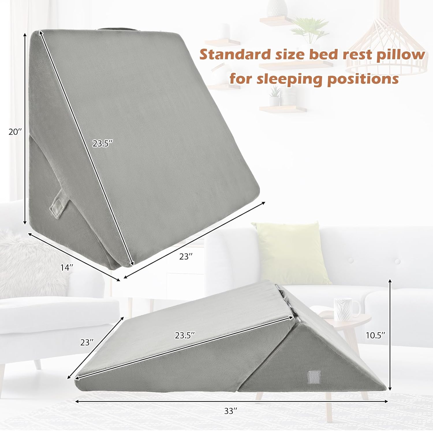GORELAX Bed Wedge Pillow 7 in 1 Multifunctional Incline Cushion