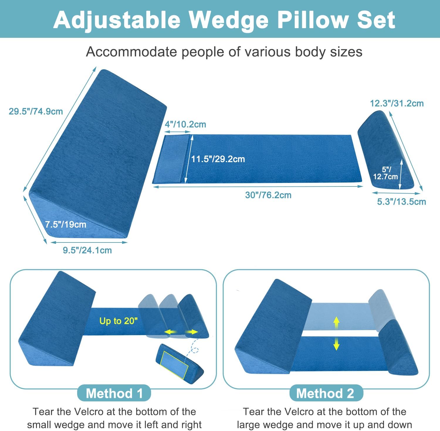 KAAMOS Positioning Wedge Pillow for Bed Sore Prevention