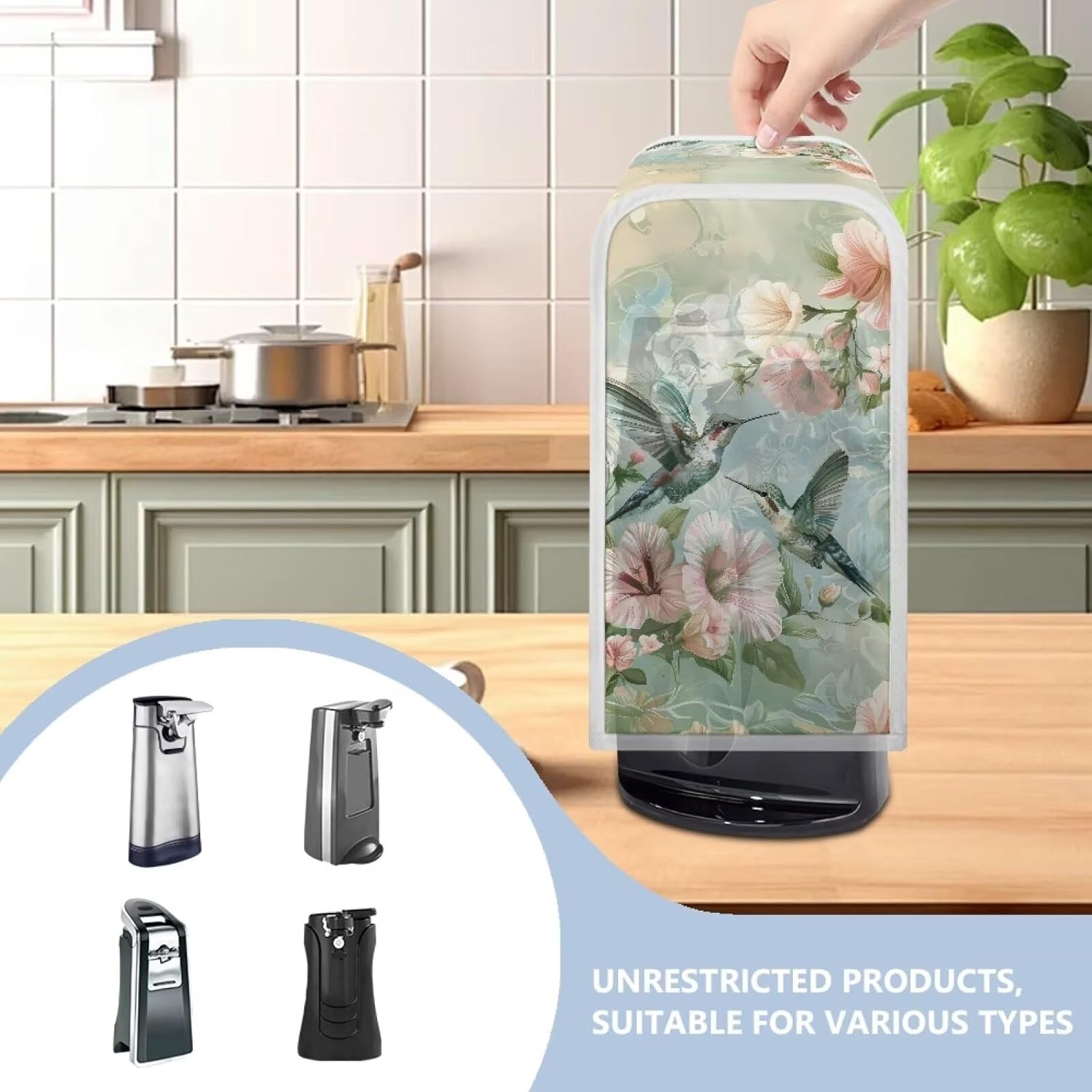 Fishoutleap Hummingbird Hibiscus Can Opener Cover