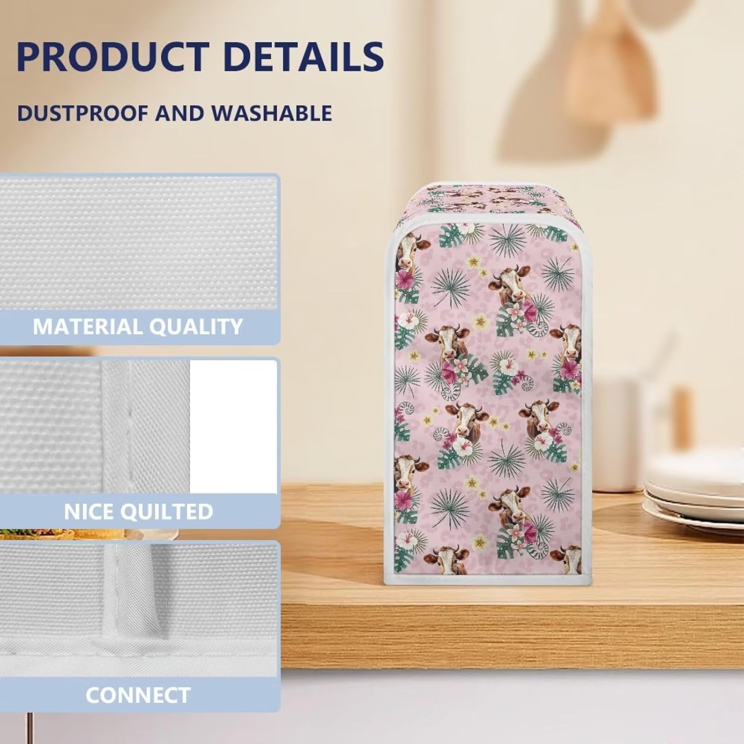 ZUXONGSY Electric Can Opener Dust Cover with Tropical Palm Design