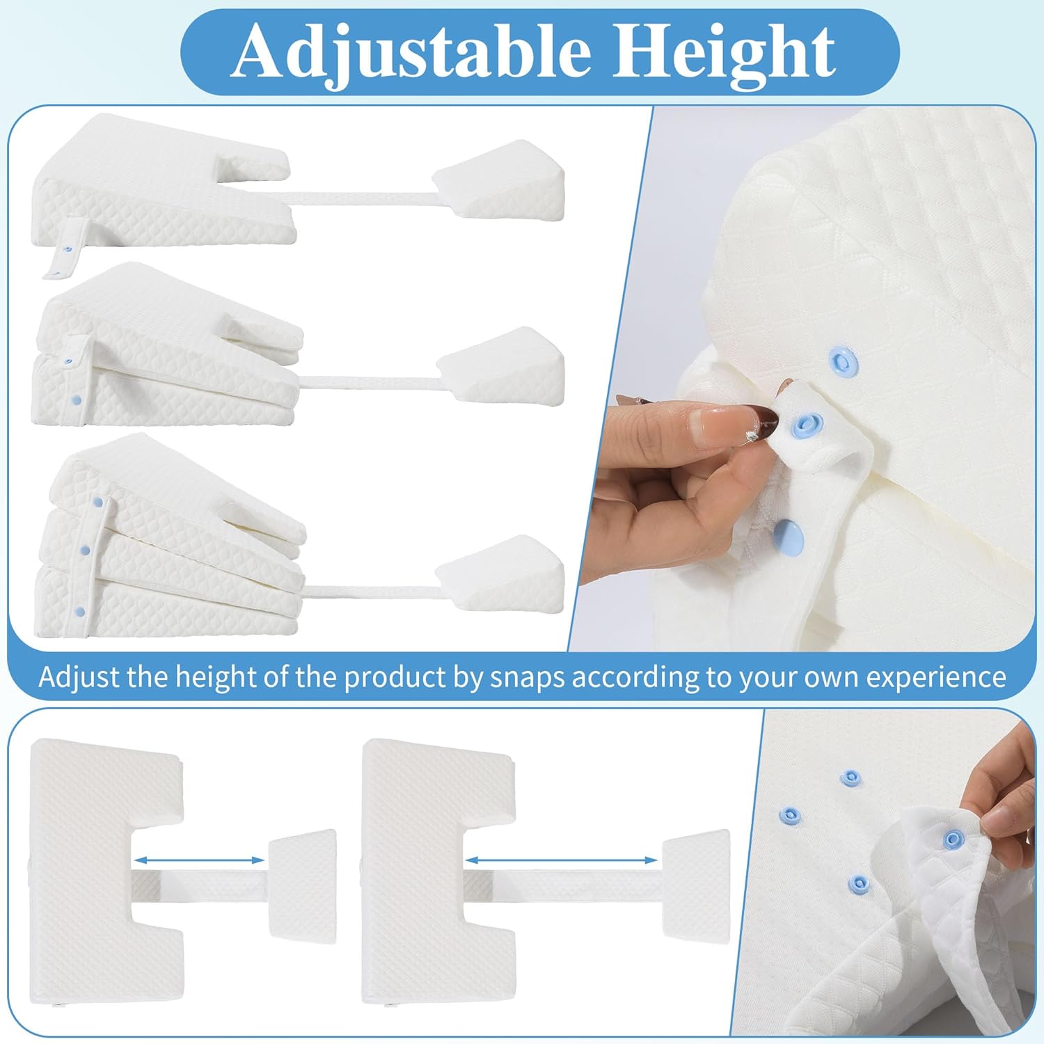 MABOZOO Bedsore Pillow Wedge with 3 Heights Adjustability