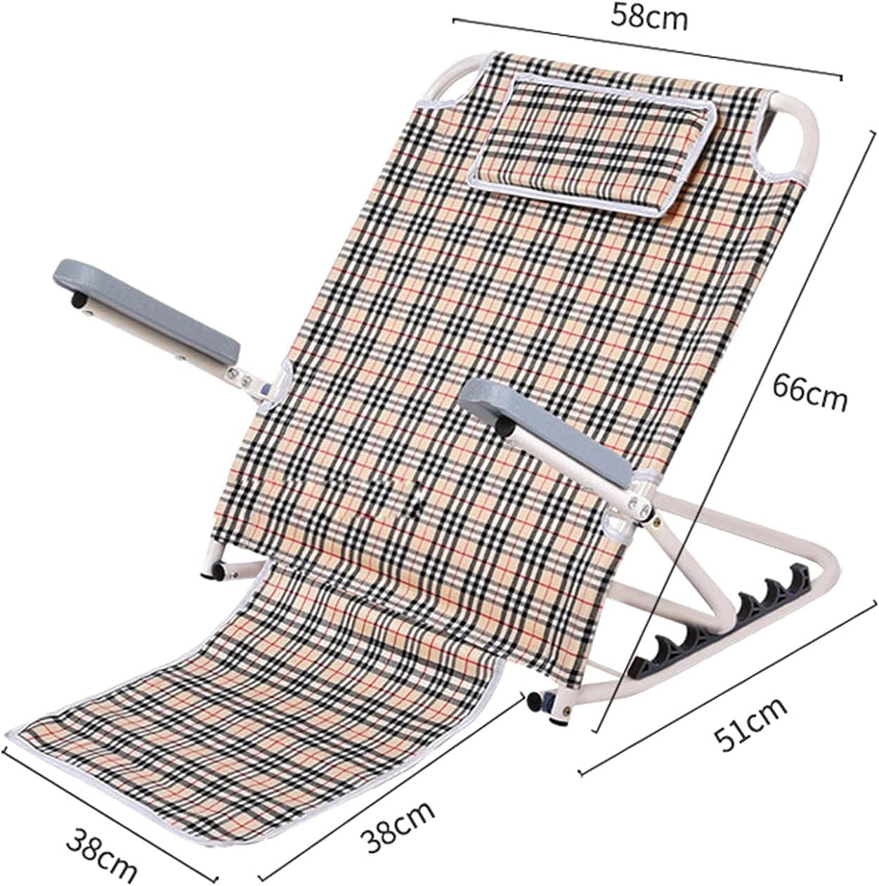 Adjustable Padded Backrest for Bed and Travel