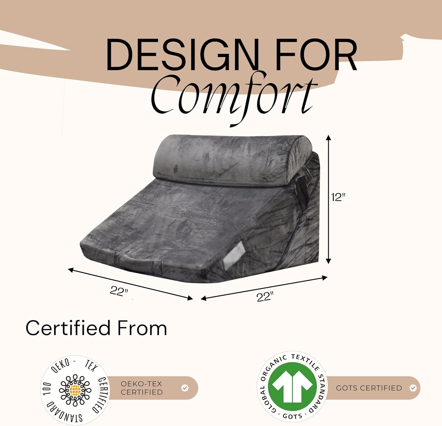 LJA PRIME 3Pcs Wedge Pillow Set for Sleep Apnea Relief