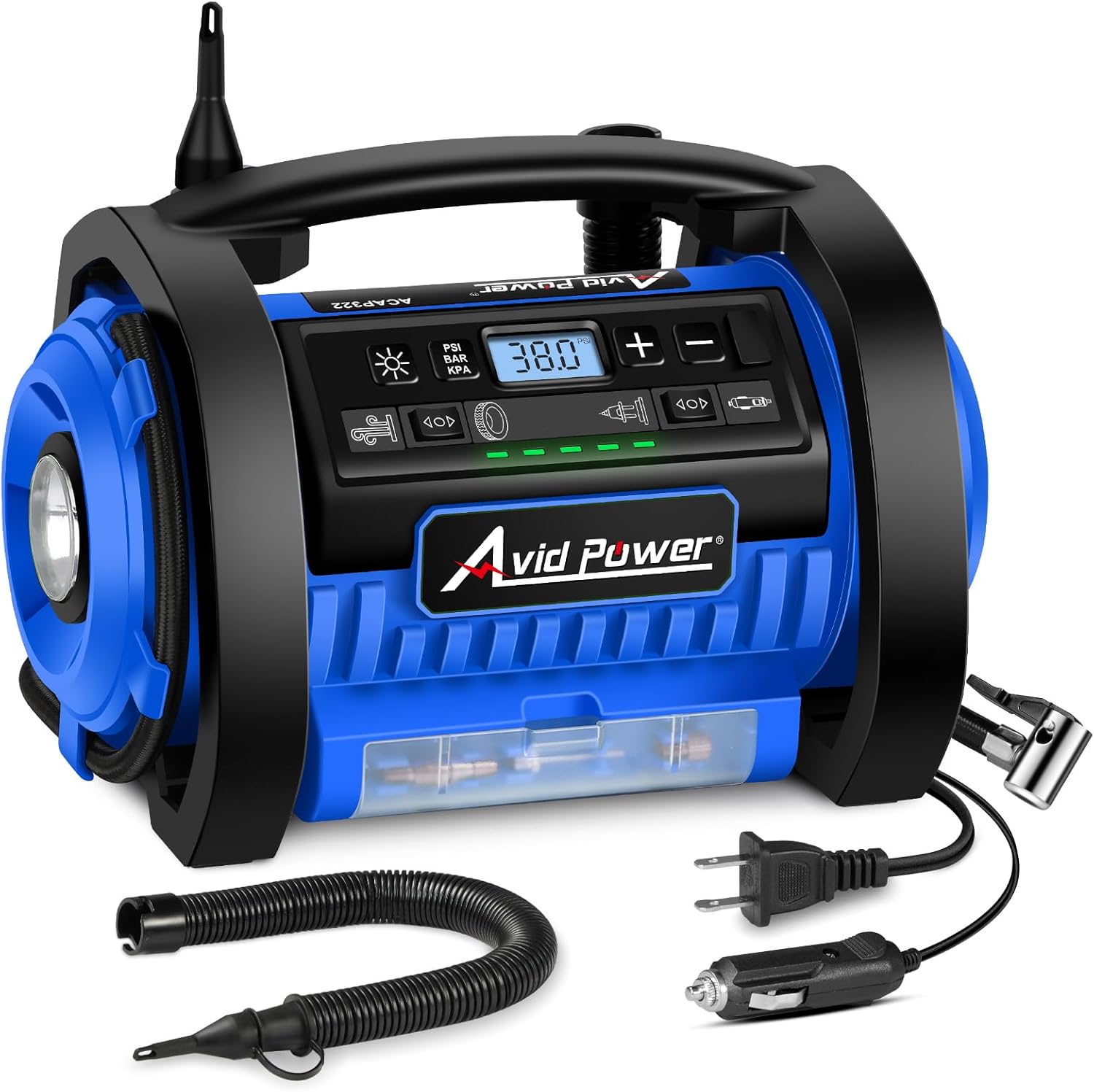 Avid Power Tire Inflator ACDC Portable Air Compressor