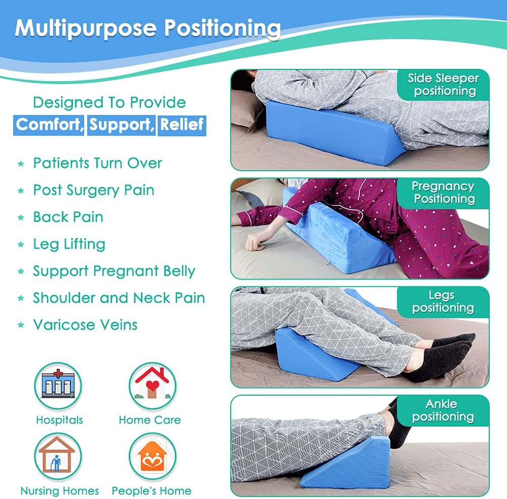 NEPPT Bed Wedge Pillow Set for Back Support and Post Surgery
