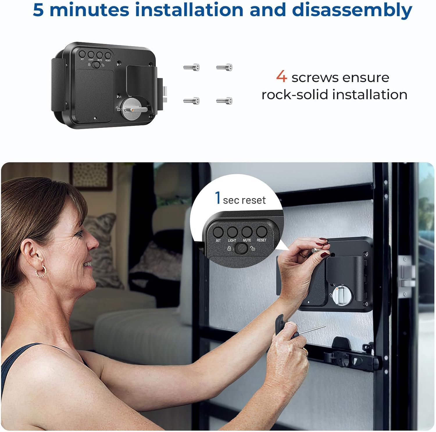 ONNAIS Keyless Entry Door Lock with Password and Remote