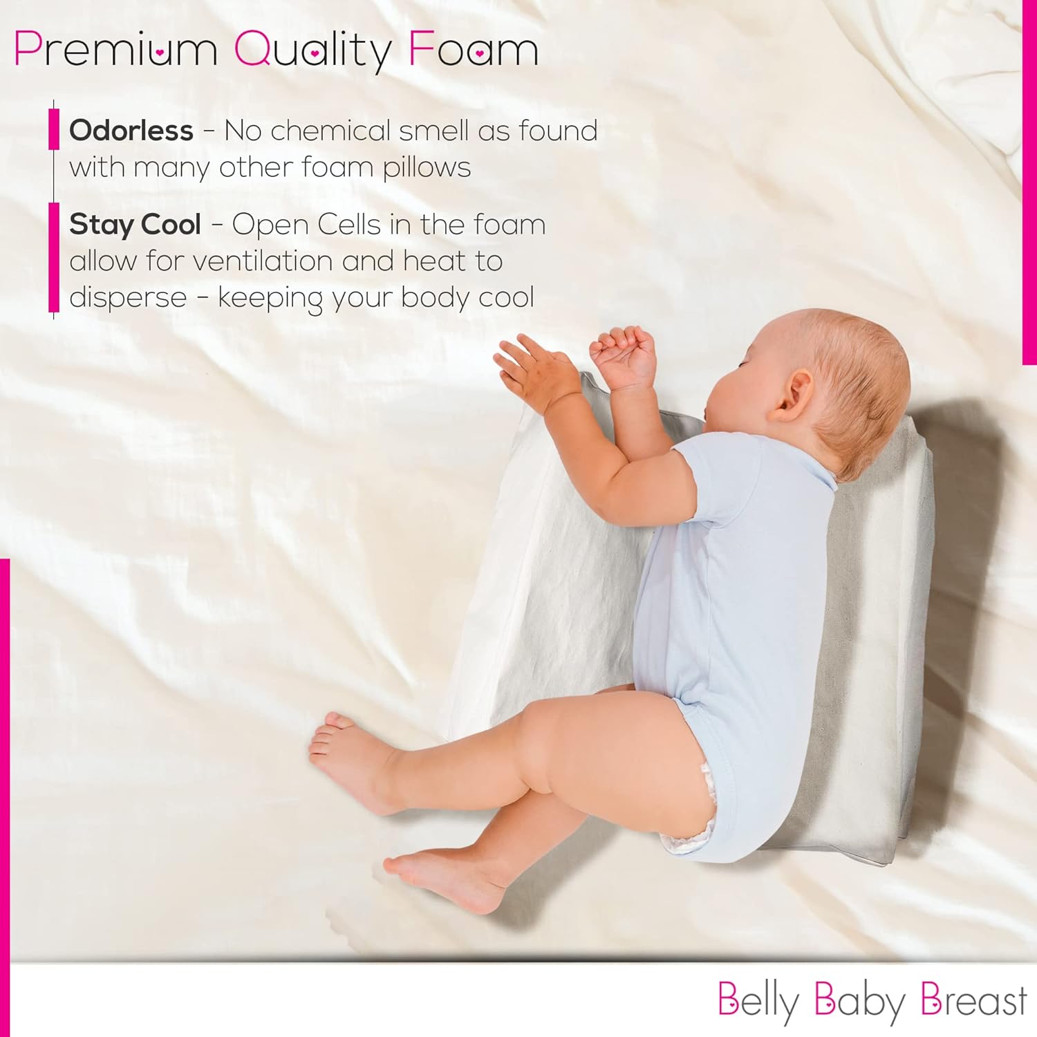 Belly Baby Breast Pillow Set of 2 for Pregnancy and Side Sleep
