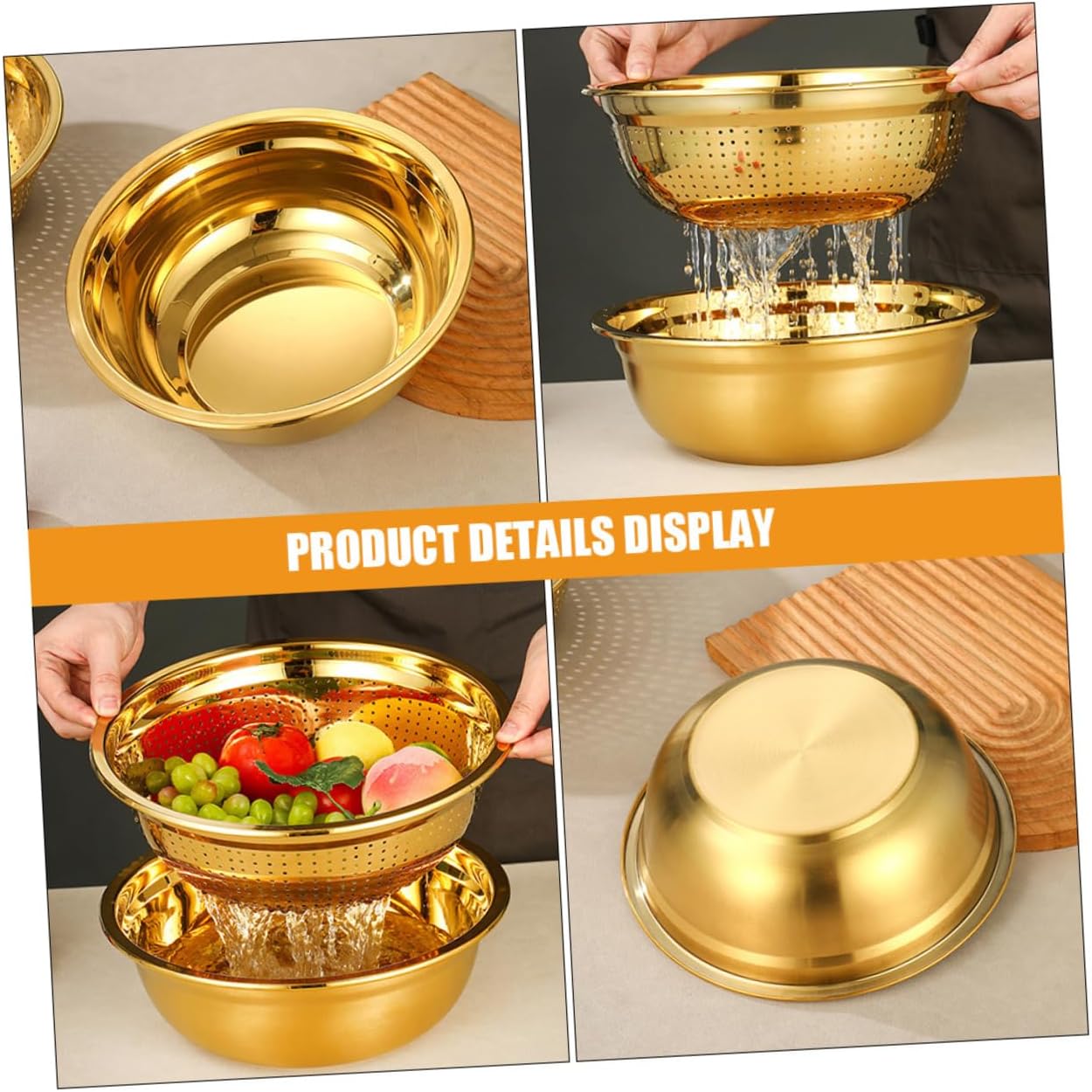 SHOWERORO Fine Mesh Stainless Steel Colander