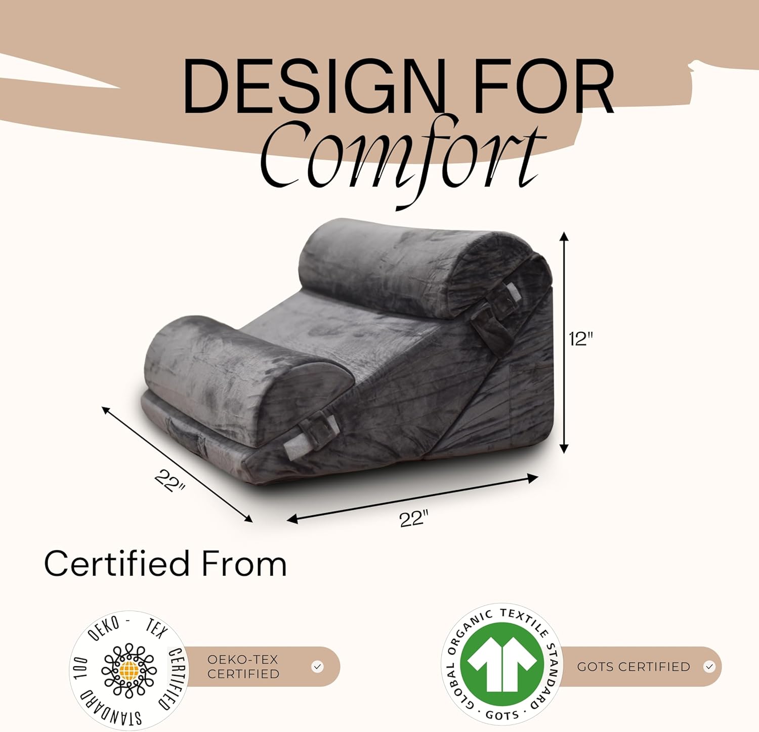 LJA PRIME 4Pcs Adjustable Wedge Pillow Set