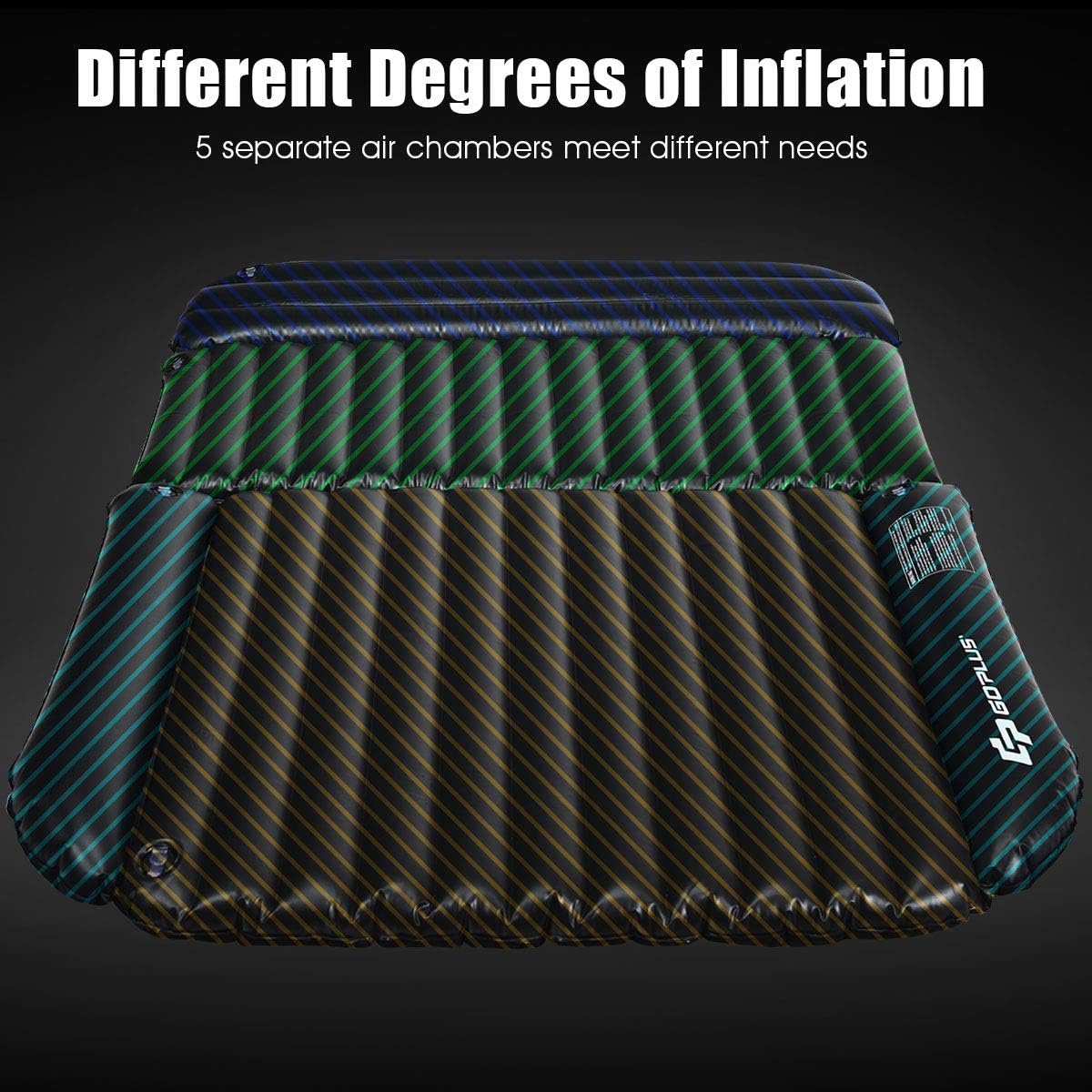 Goplus Inflatable Car Bed Mattress with Pillow and Air Pump - Black