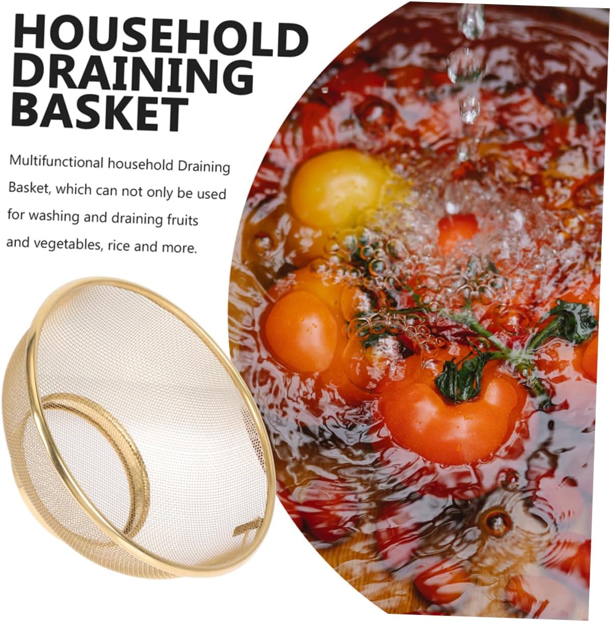 KONTONTY Stainless Steel Colander with Bowl