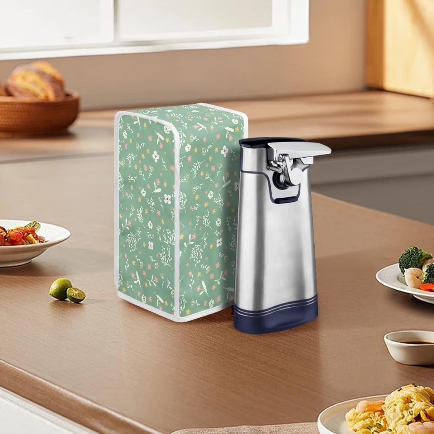 Pzuqiu Cartoon Flower Electric Can Opener Dust Cover 1