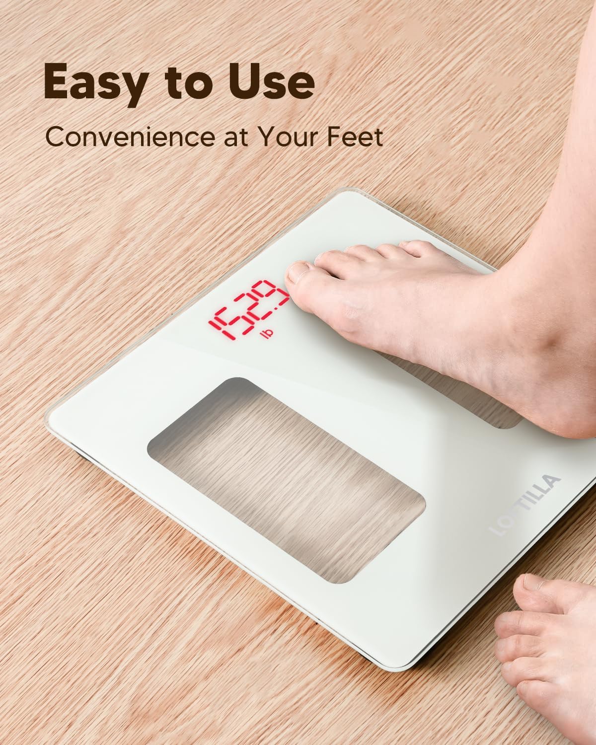 LOFTILLA Digital Bathroom Scale 400lb Accurate Weight Monitor