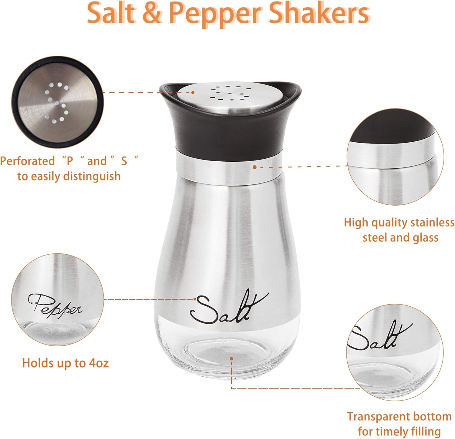 Lonffery Salt and Pepper Shakers Set of 2