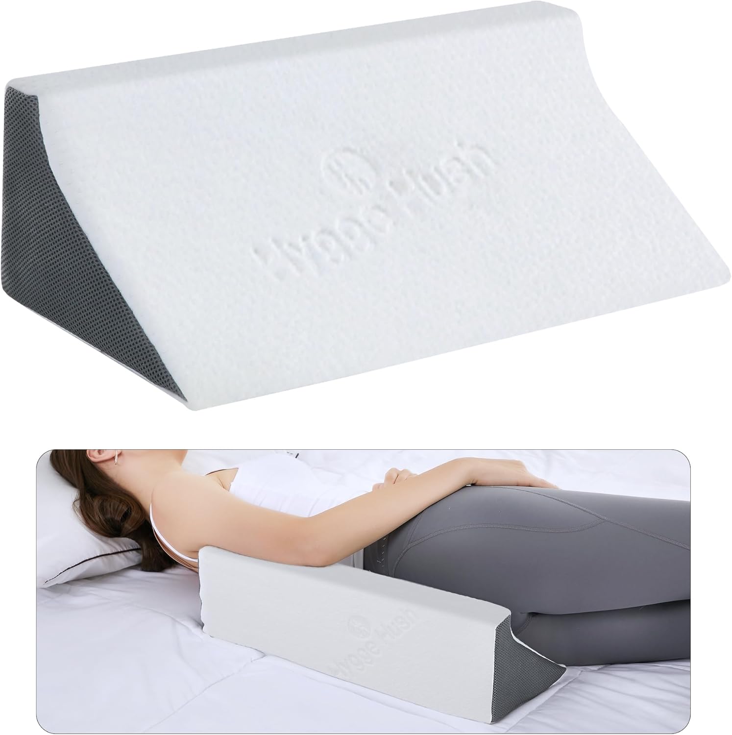 Loeysu Side Wedge Pillow for Back Pain Support