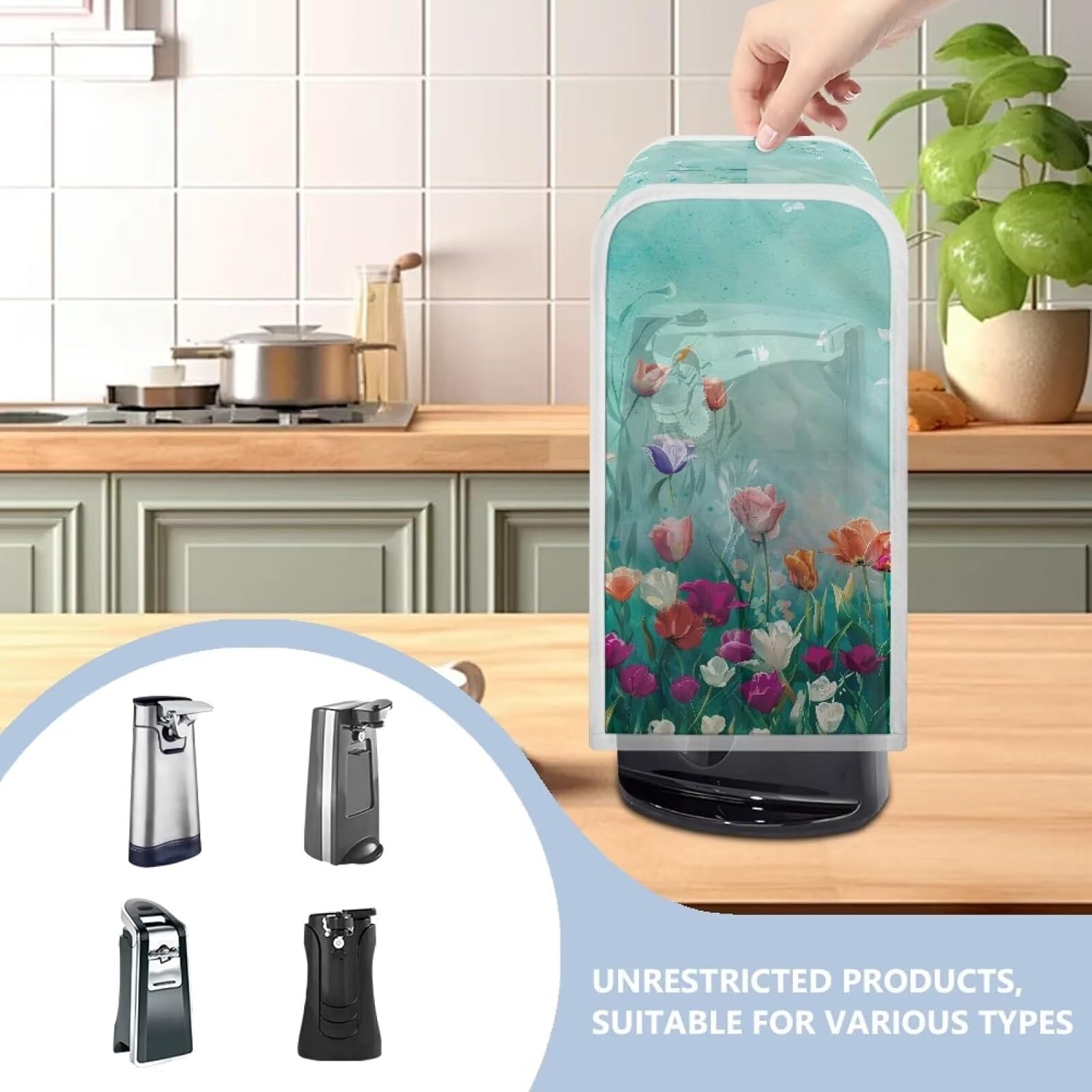 ZOUTAIRONG Colorful Tulip Can Opener Dust Cover