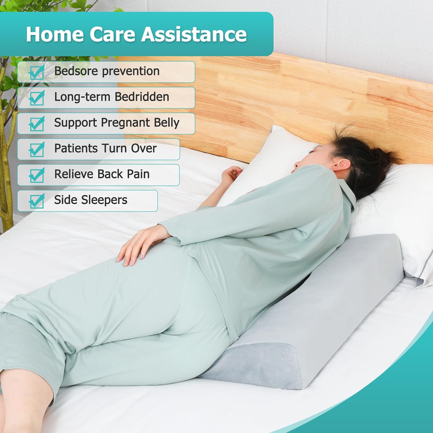 JFNoraiva 2IN1 Wedge Pillow for Back Pain Sleep Support