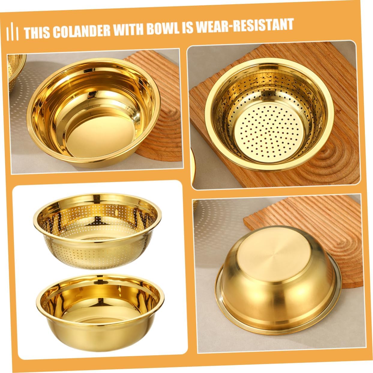 SHOWERORO Fine Mesh Stainless Steel Colander