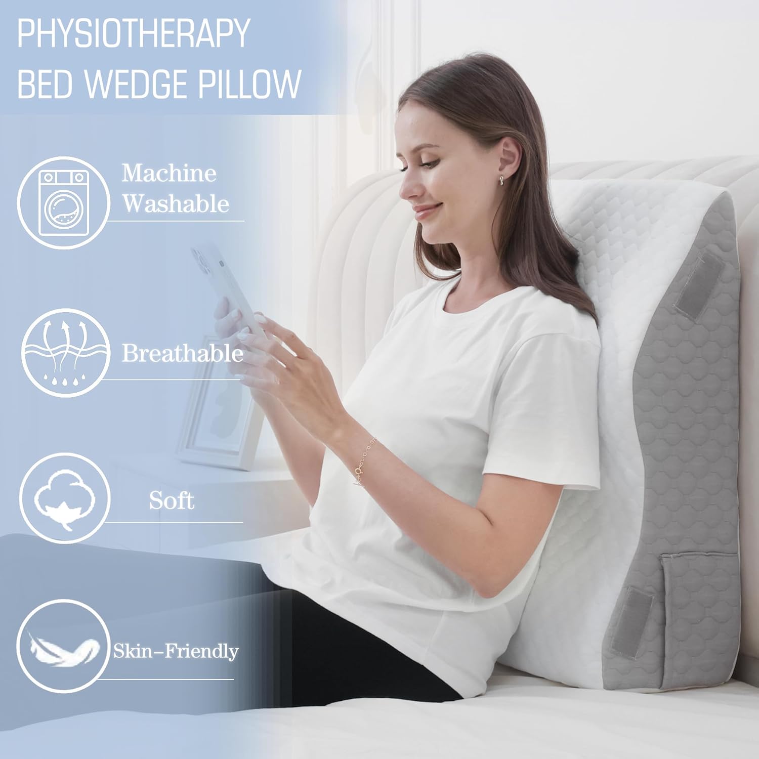 Foamalusion 2PCS Adjustable Memory Foam Wedge Pillow 1