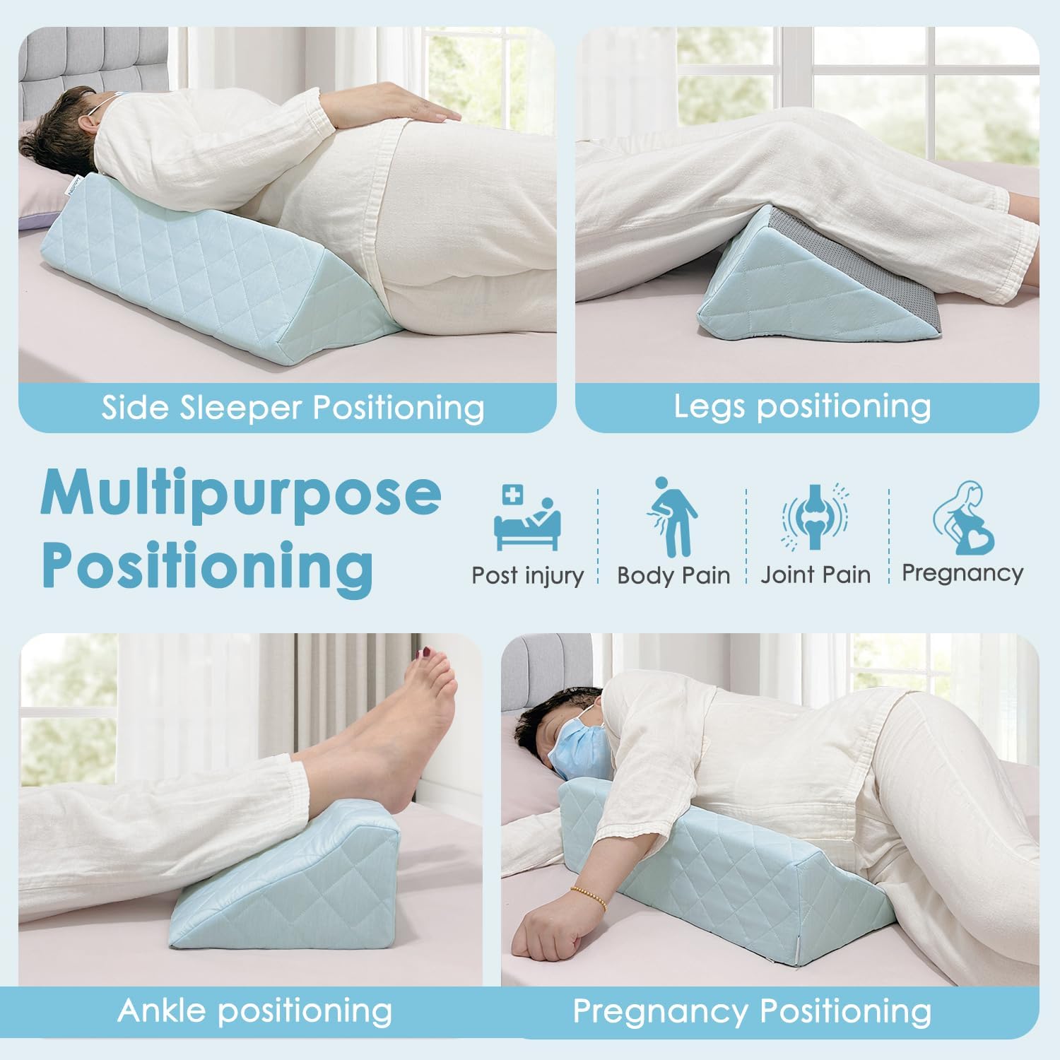NEPPT Cooling Wedge Pillow for Back Leg Support