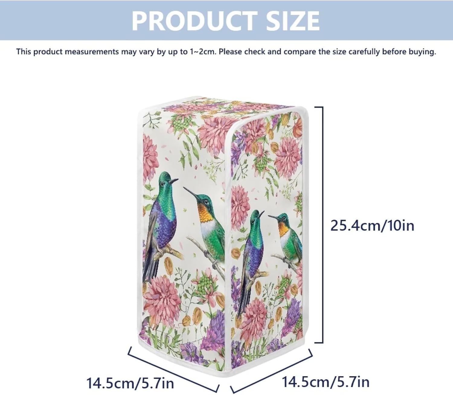 CREAMIC Hummingbird Floral Can Opener Cover