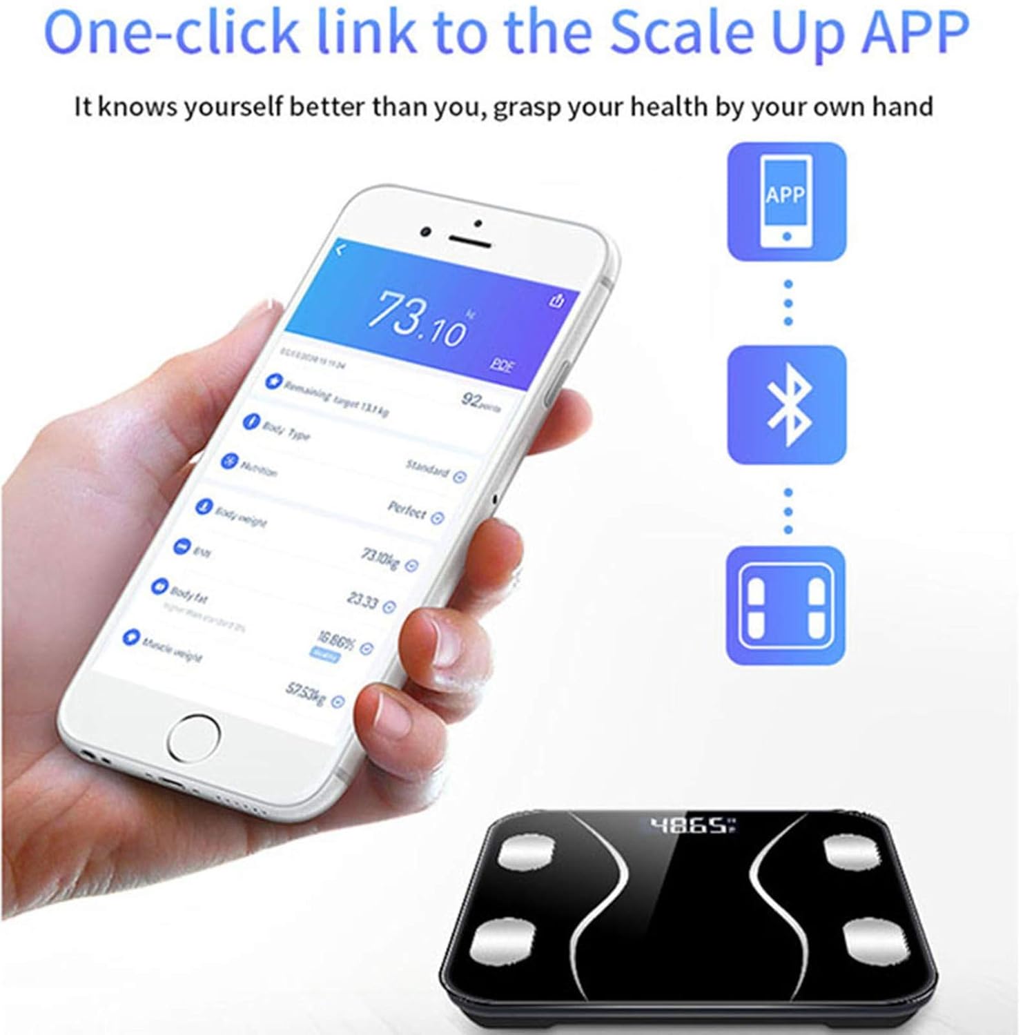 Gooddyiyukey 2024 Accurate Digital Bathroom Scale with BMI and Fat Analysis