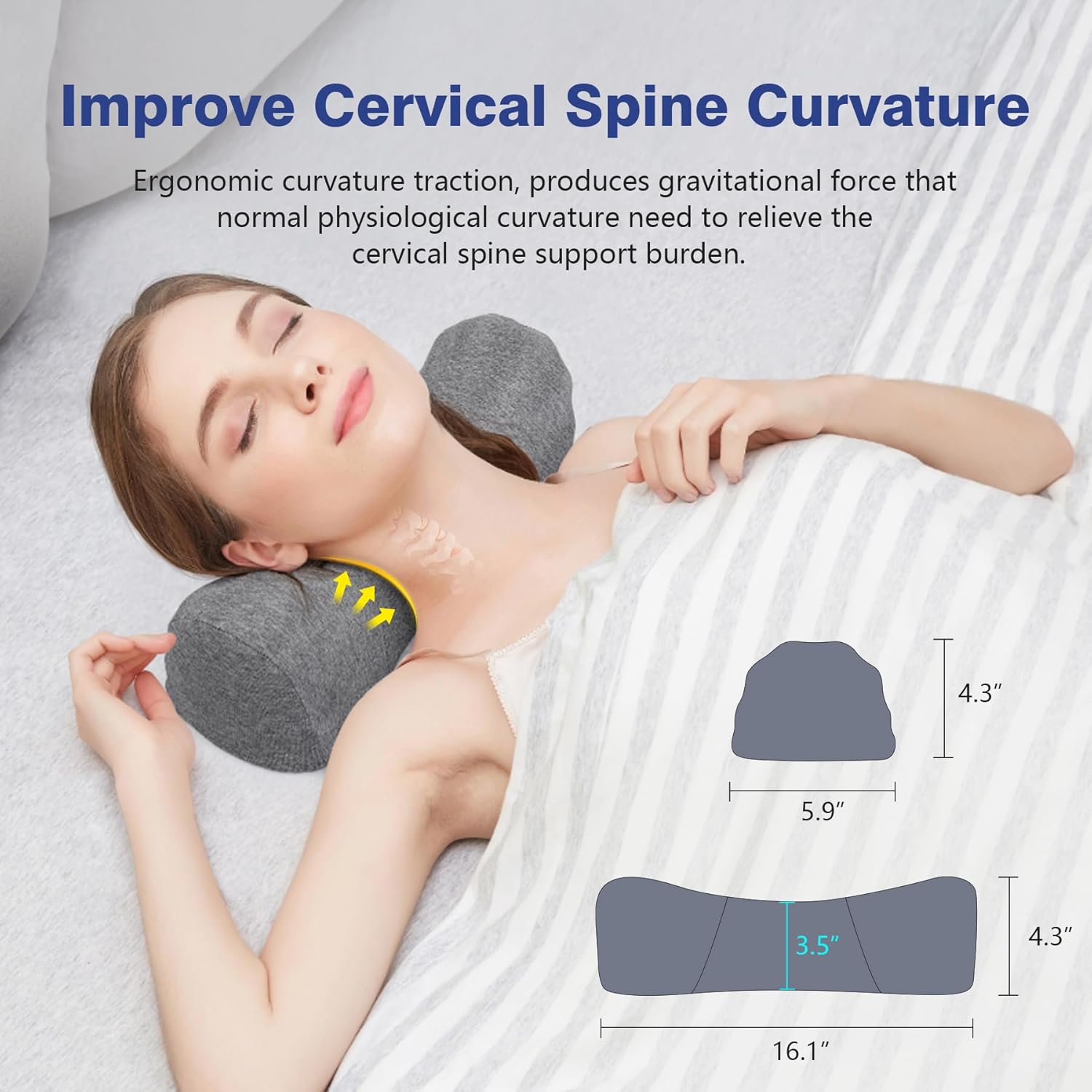 ComfortLife 2 in 1 Neck Stretcher Pillow for Pain Relief