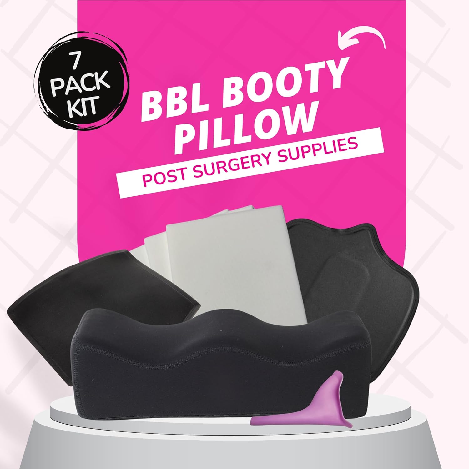 BBL Pillow Post Surgery Pack of 8 with Back Support
