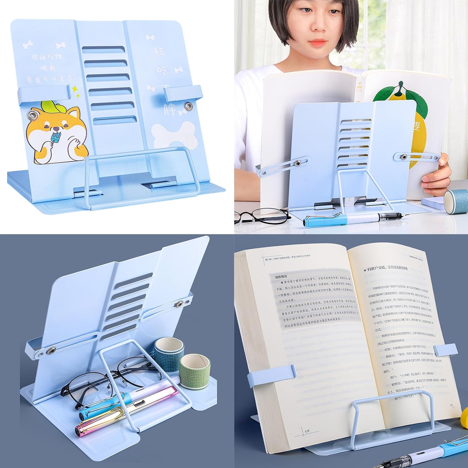 TOPFROP Foldable Metal Book Stand for Reading