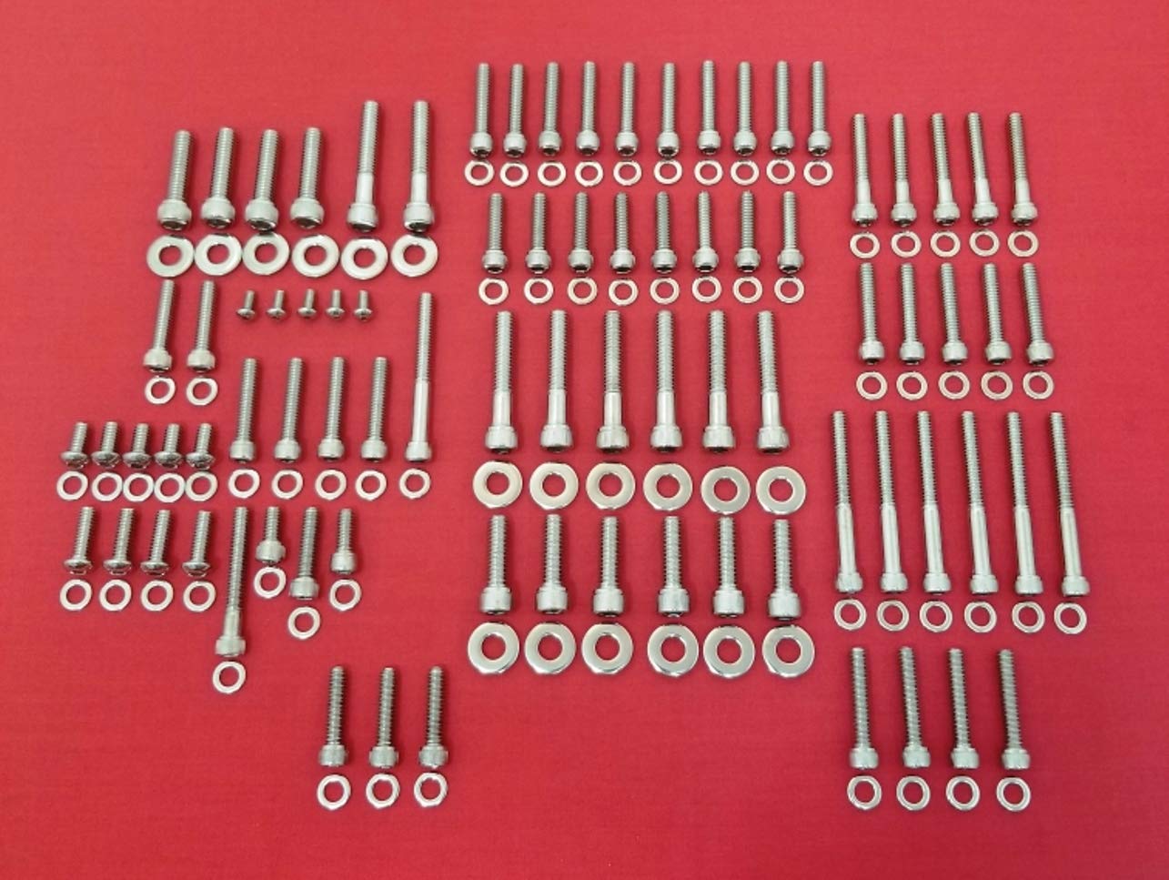Polished Stainless Steel Engine Bolt Kit for Harley Touring