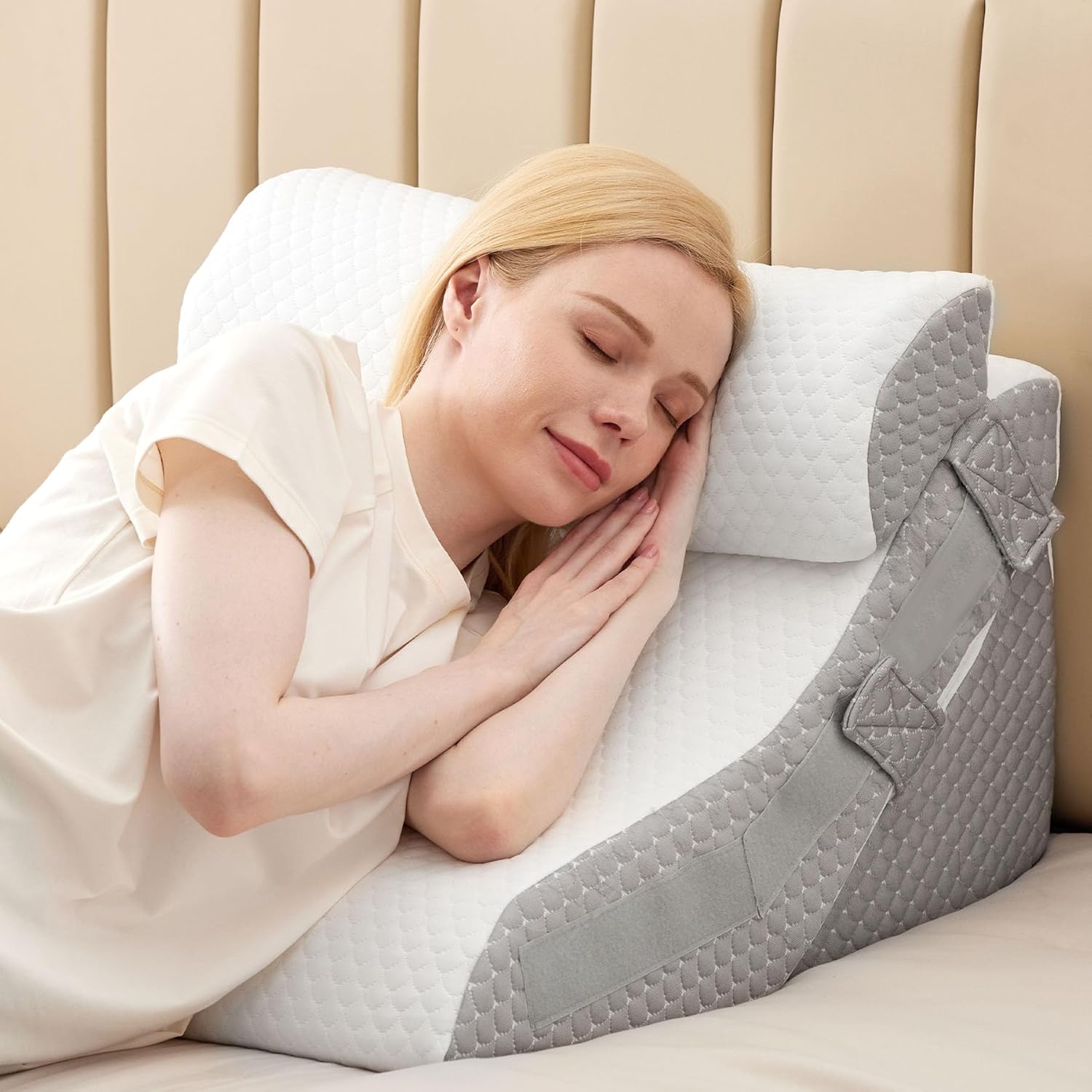 3PCS Adjustable Memory Foam Wedge Pillow for Back Pain Relief