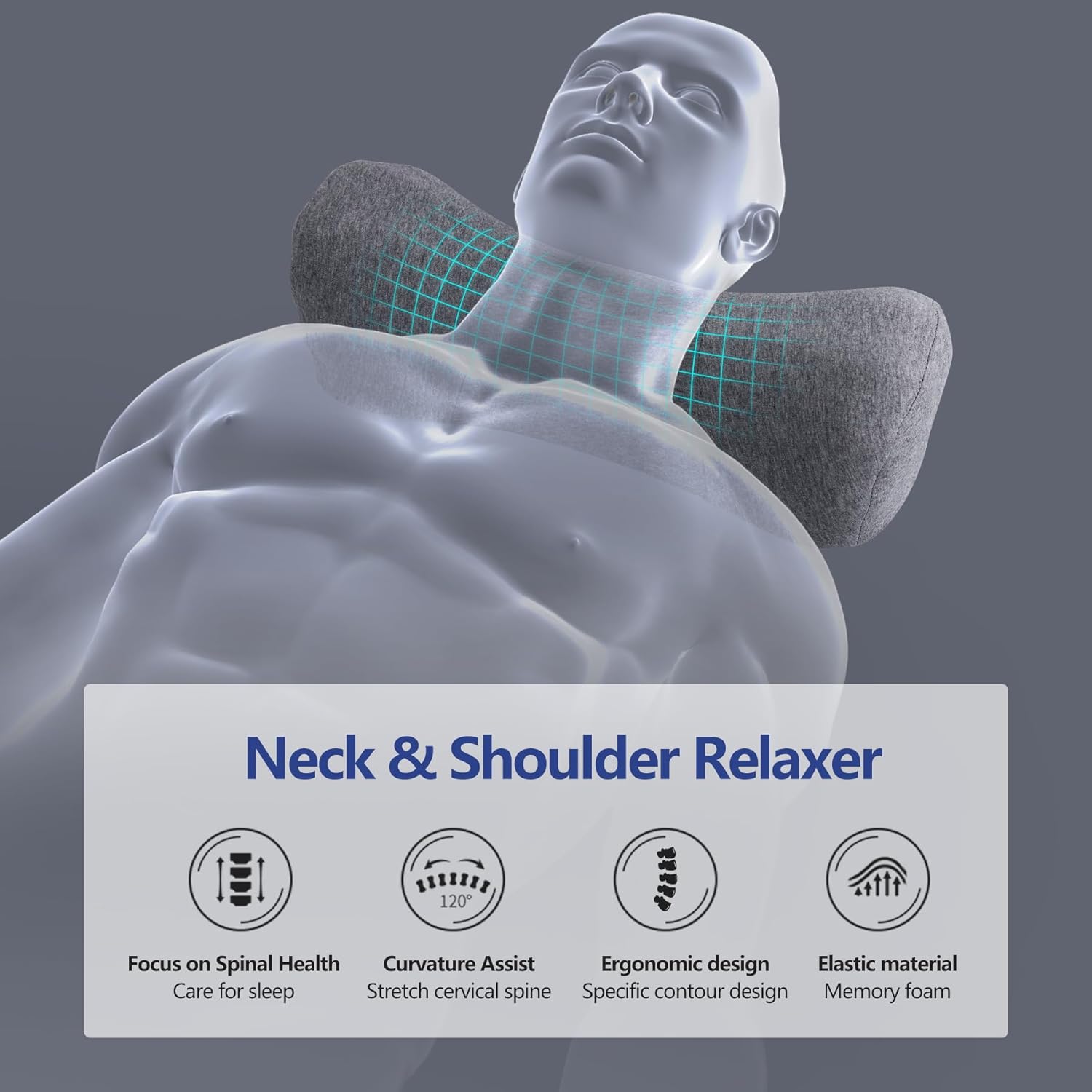 ComfortLife 2 in 1 Neck Stretcher Pillow for Pain Relief