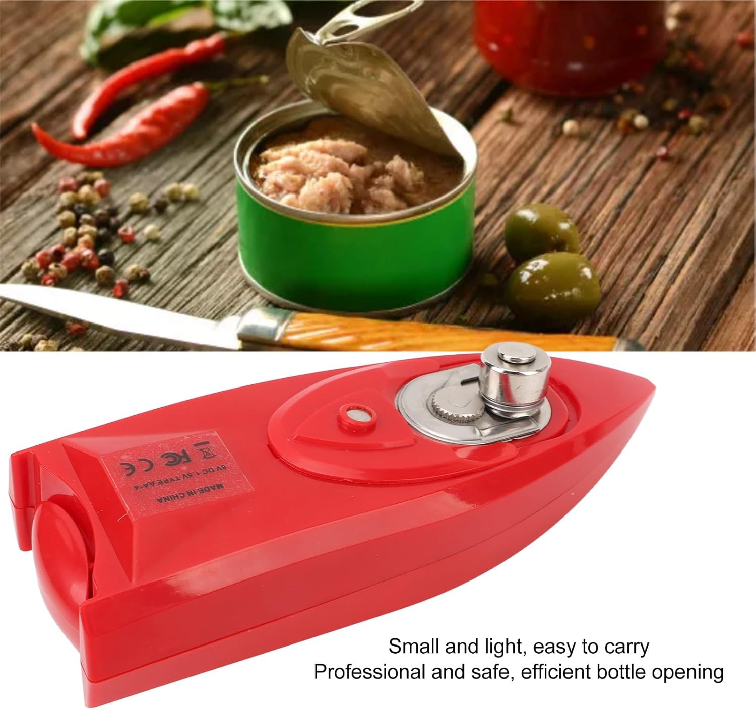 Automatic Can Opener Portable Electric Bottle Opener Powerful Push Button