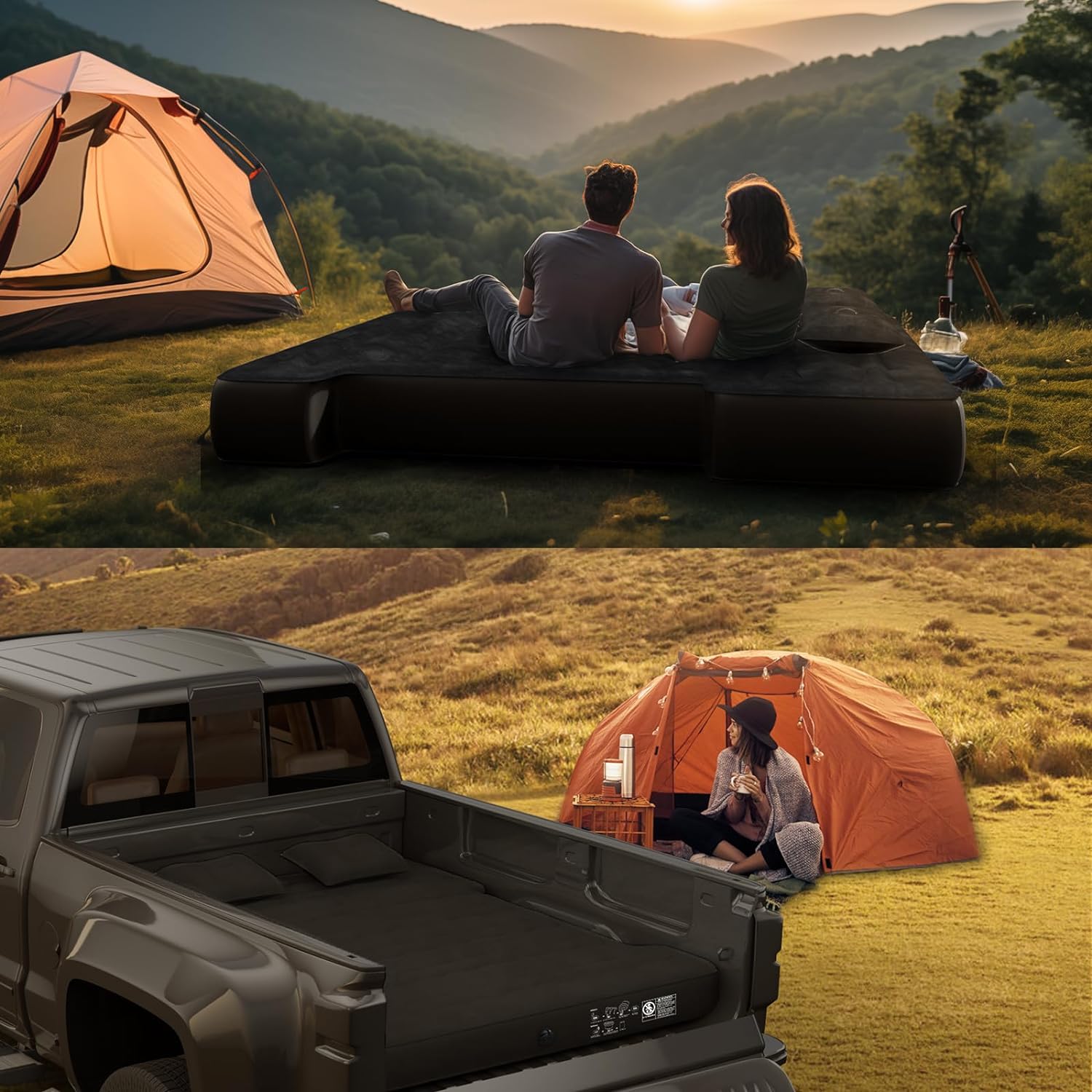 Uncle Elk Truck Bed Air Mattress with Pump and 2 Pillows 1