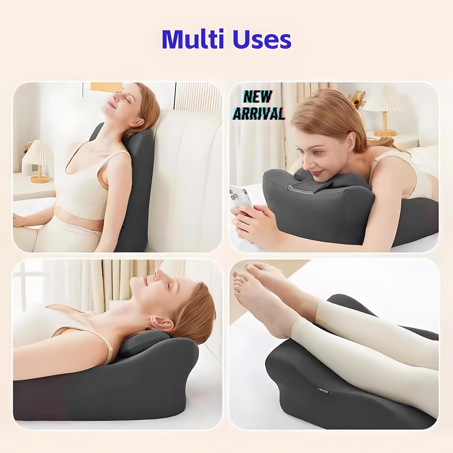 RLXROM Bed Wedge Pillow for Prone Position Reading