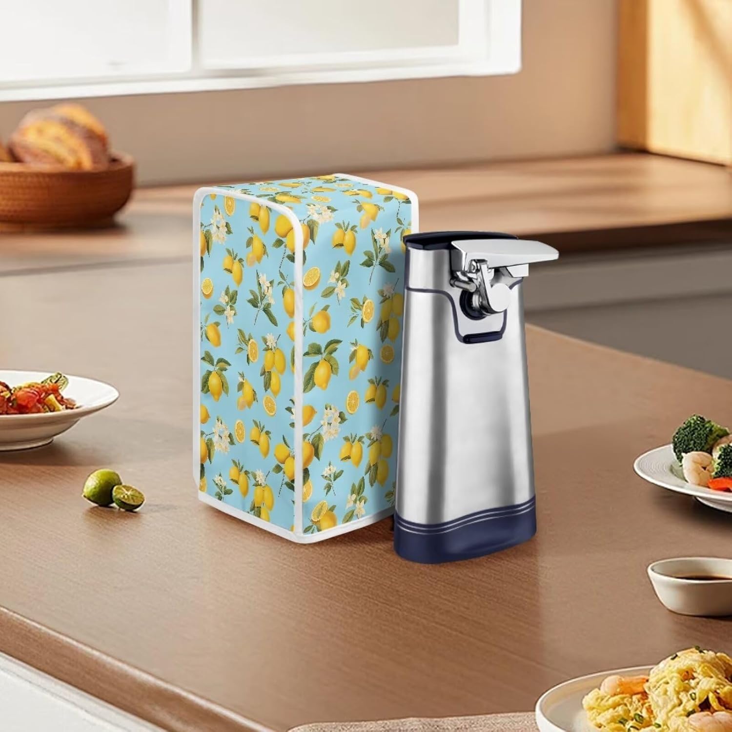 Annejudy Lemon Pattern Electric Can Opener Cover