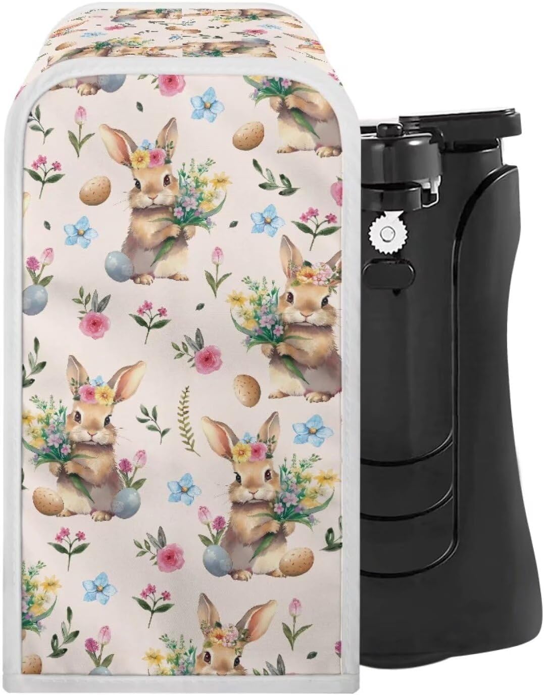NETILGEN Easter Floral Rabbit Can Opener Protective Case