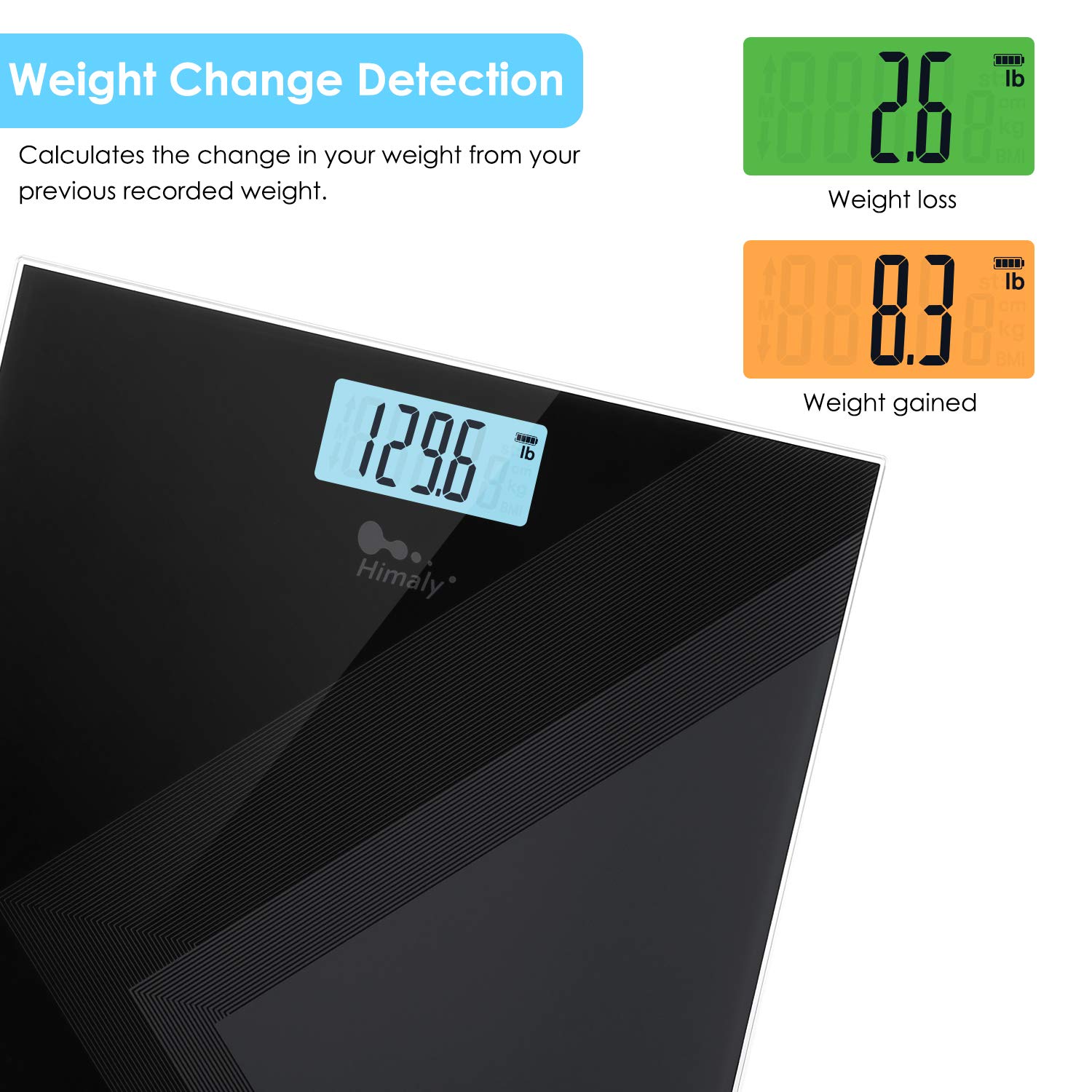 Himaly Digital Weight Scale with Weight Change Detection