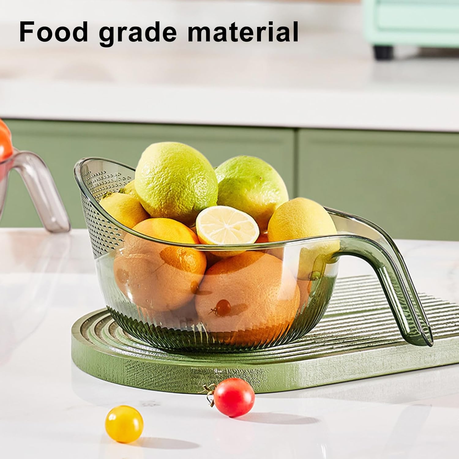 2 PCS Drain Basket with Handle for Kitchen Washing