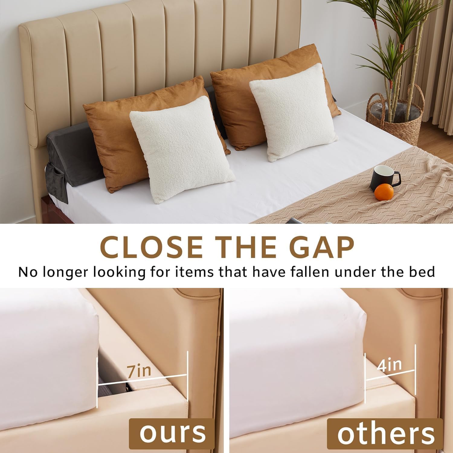 Bedluxe King Wedge Pillow Headboard - Gap Filler
