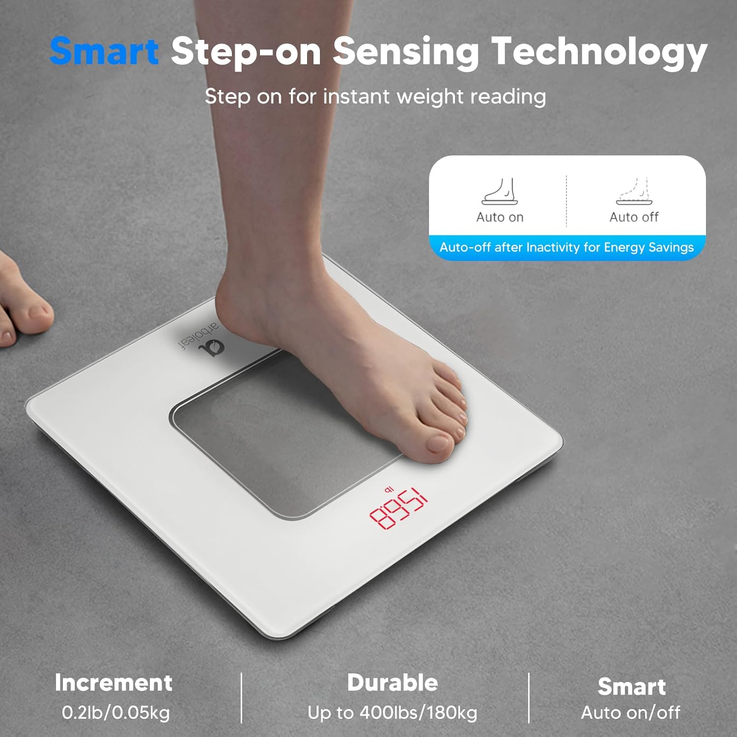arboleaf Digital Bathroom Scale with LED Display