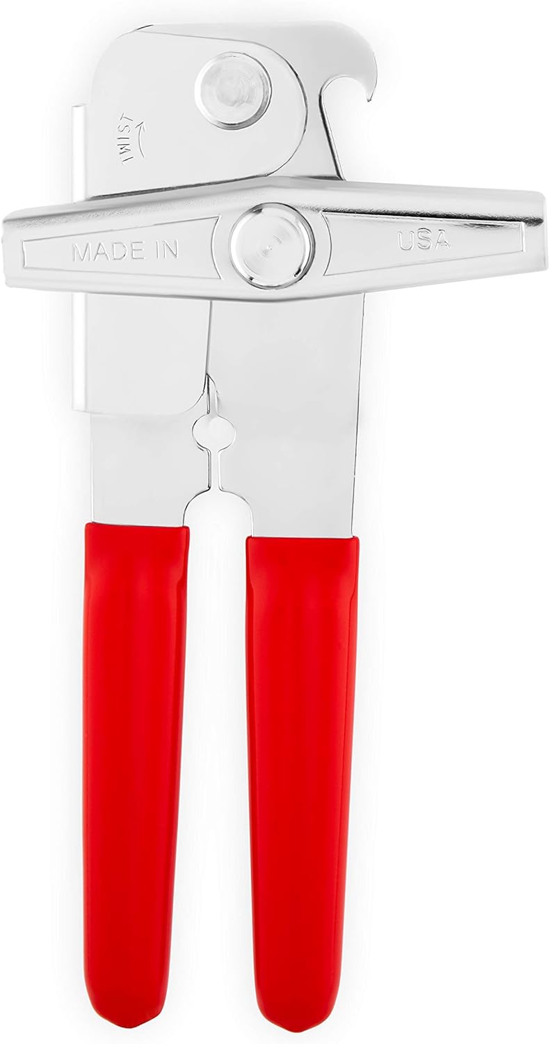 EZ-DUZ-IT Deluxe Can Opener with Red Grips 1